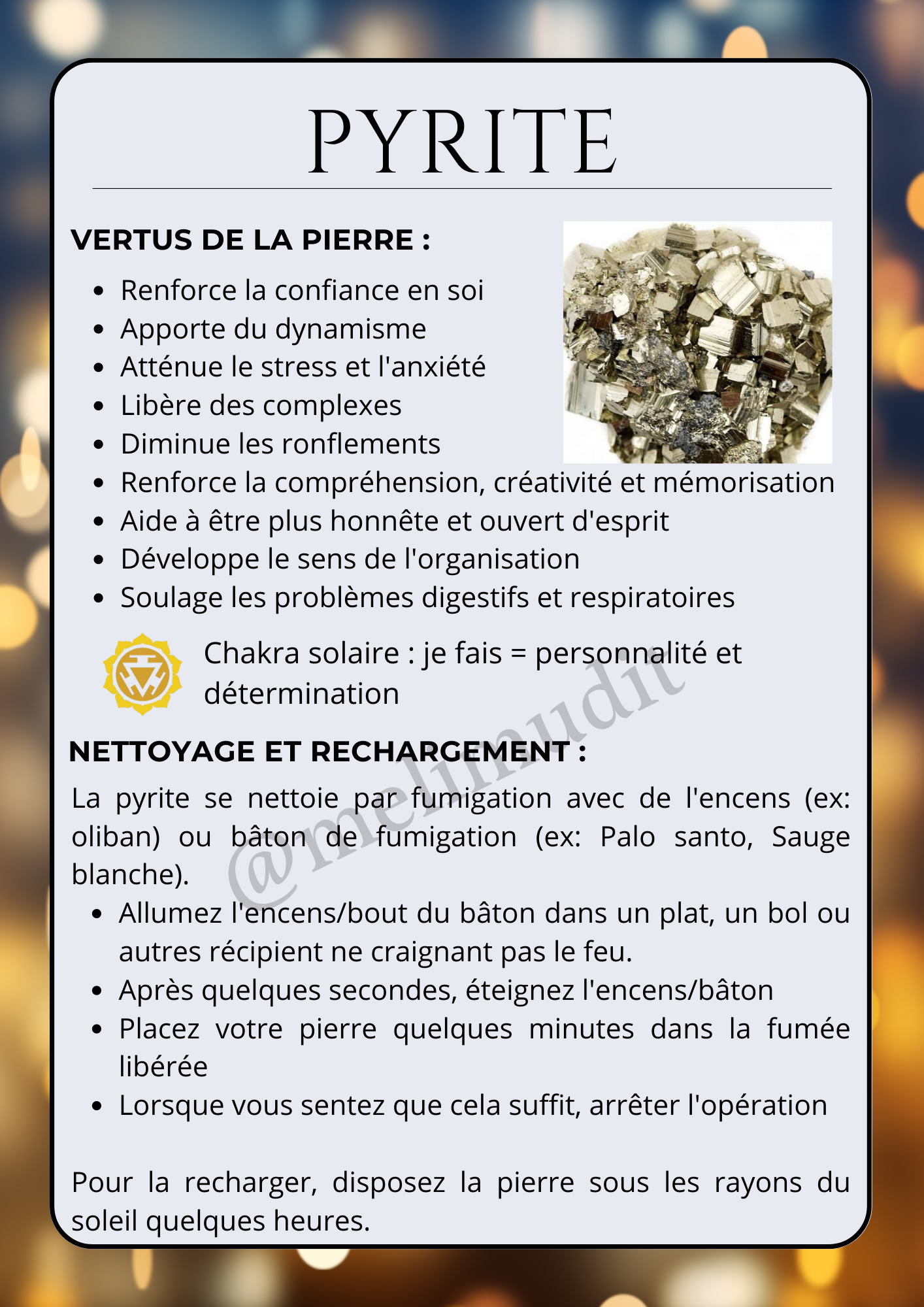 Pierre roulée Pyrite 🌷 2 / 3cm