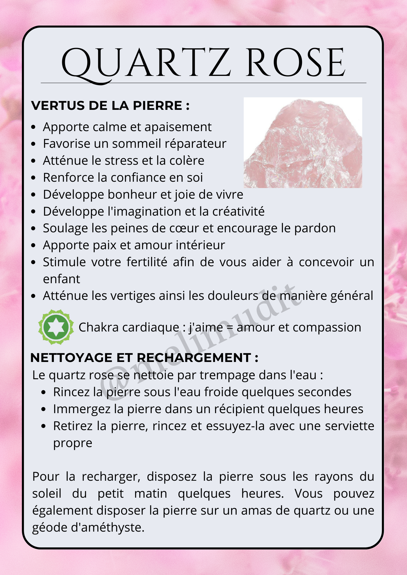 Pierre roulée Quartz rose 🌷 2,5 / 4cm