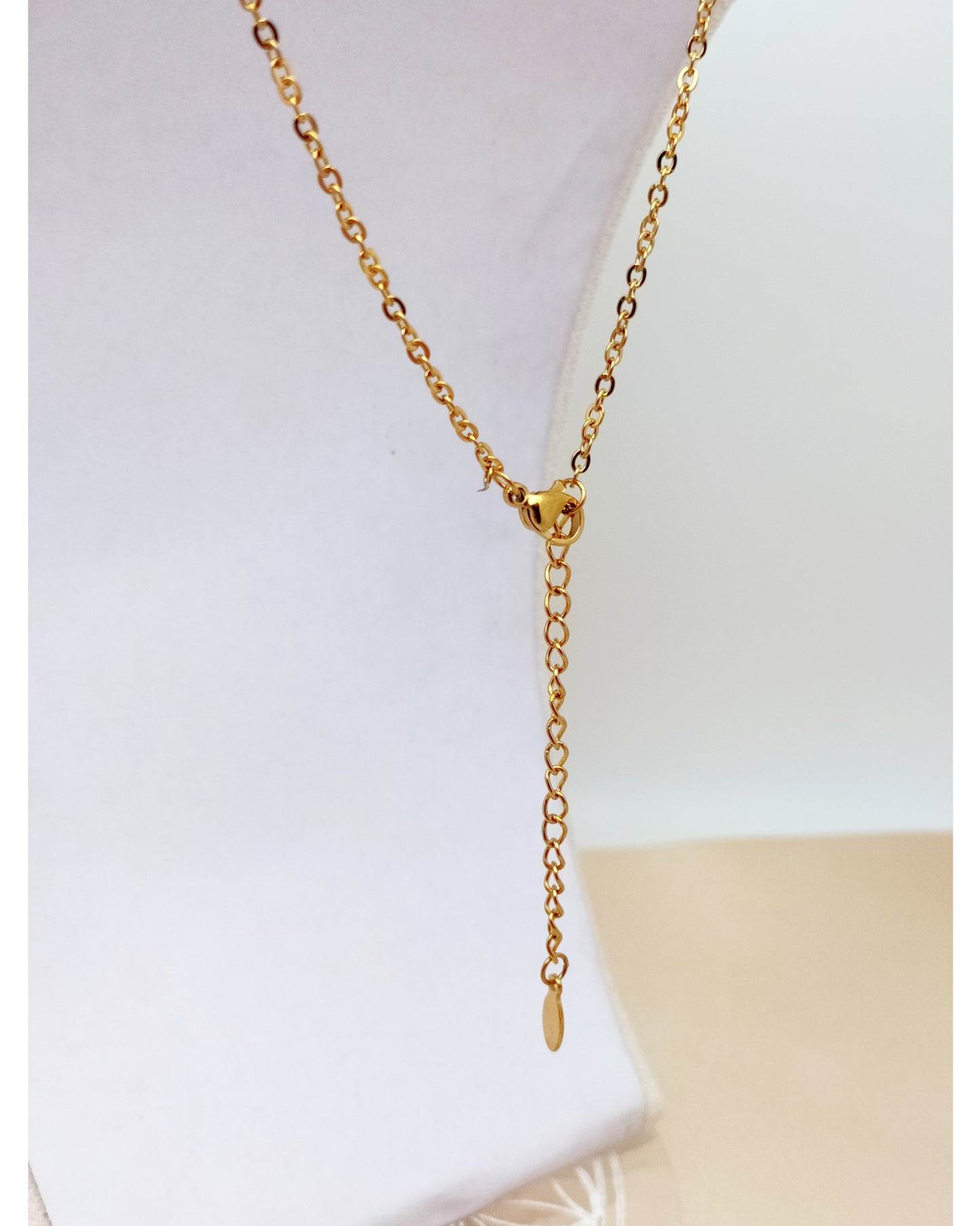 Collier ENDORA ~ 3 pierres disponibles 🌷 doré/argenté