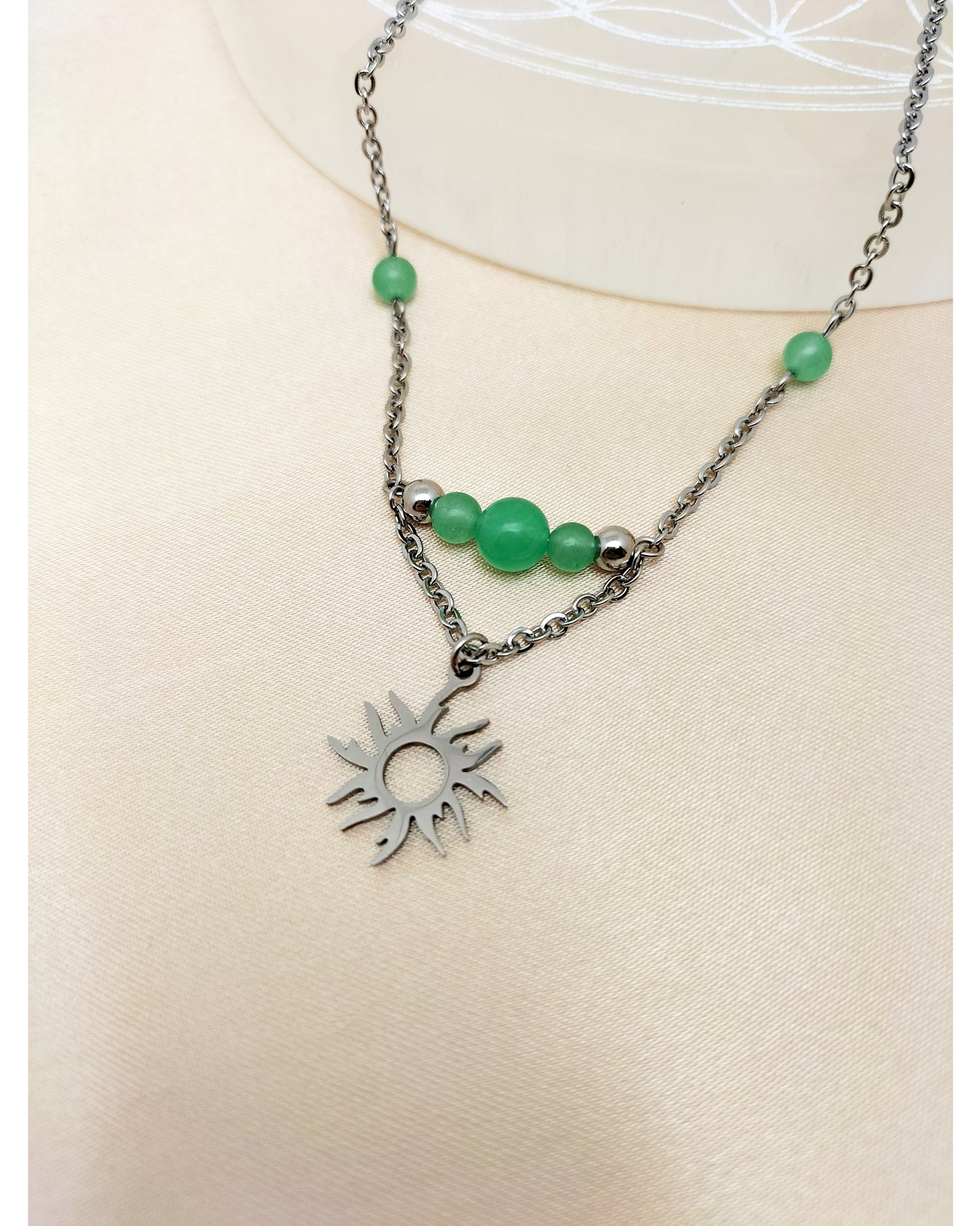 Collier CELEANAR ~ 4 pierres disponibles 🌷 doré/argenté