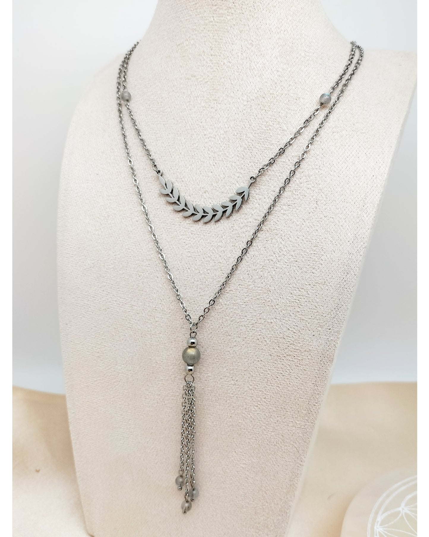 Collier DANICA ~ 3 pierres disponibles 🌷 doré/argenté