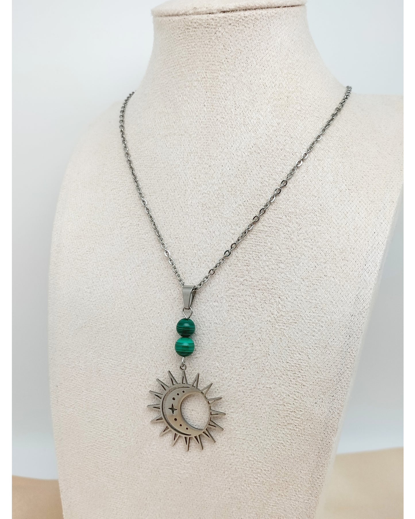 Collier AURORE ~ 5 pierres disponibles 🌷 doré/argenté