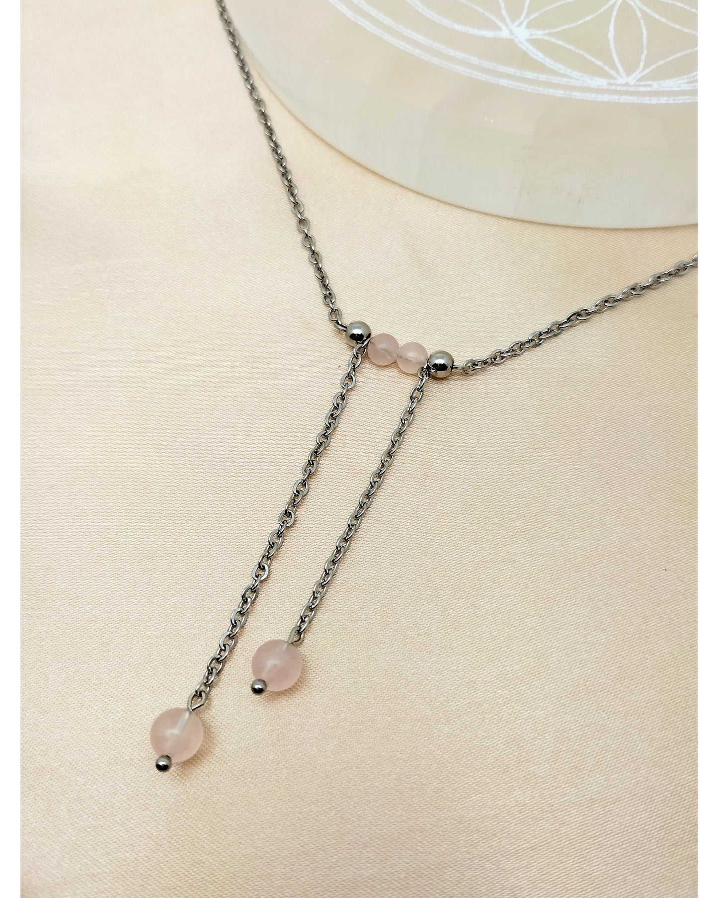 Collier ARCADIA ~ 4 pierres disponibles 🌷 doré/argenté