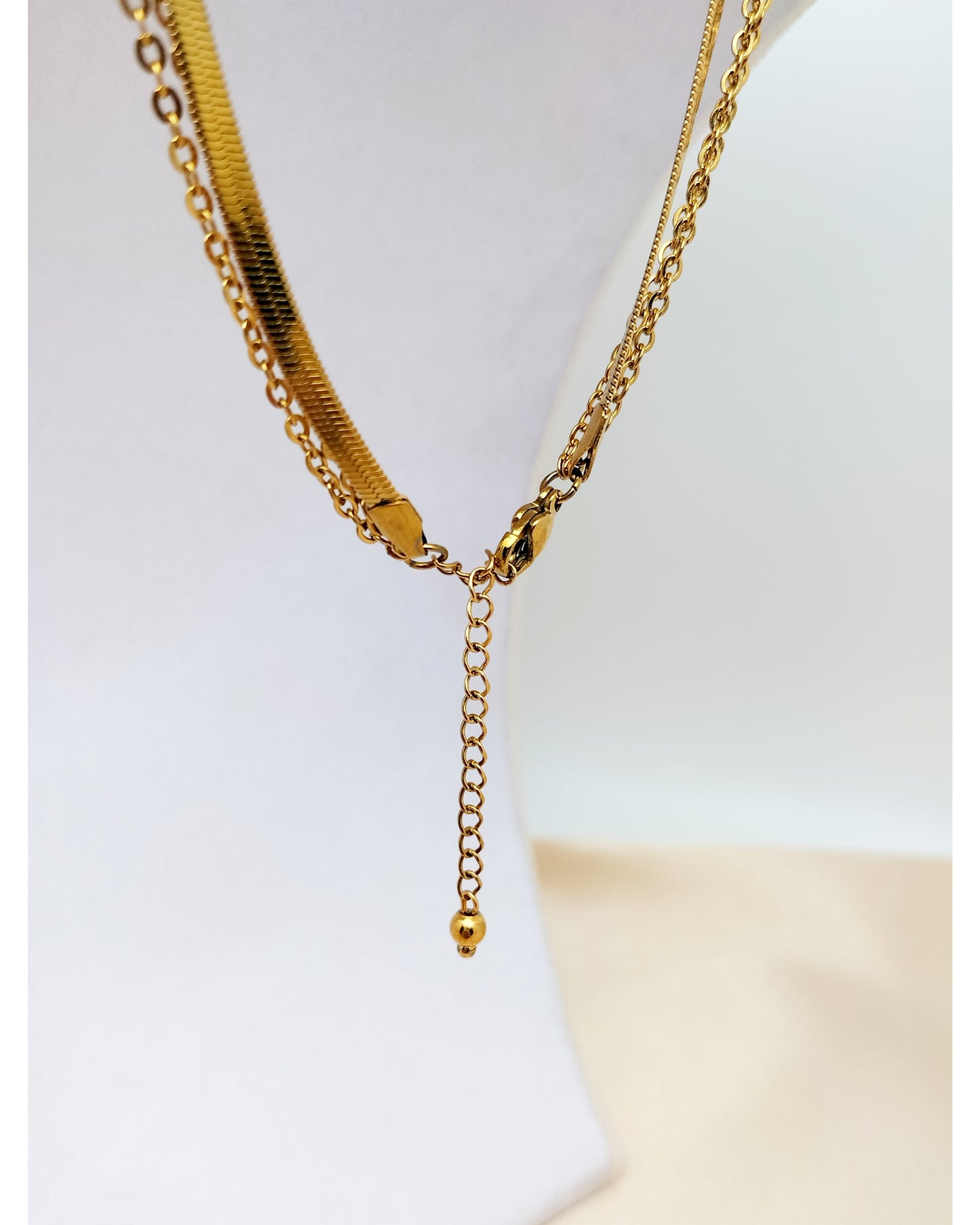 Collier SOPHIA ~ 3 pierres disponibles 🌷 doré/argenté