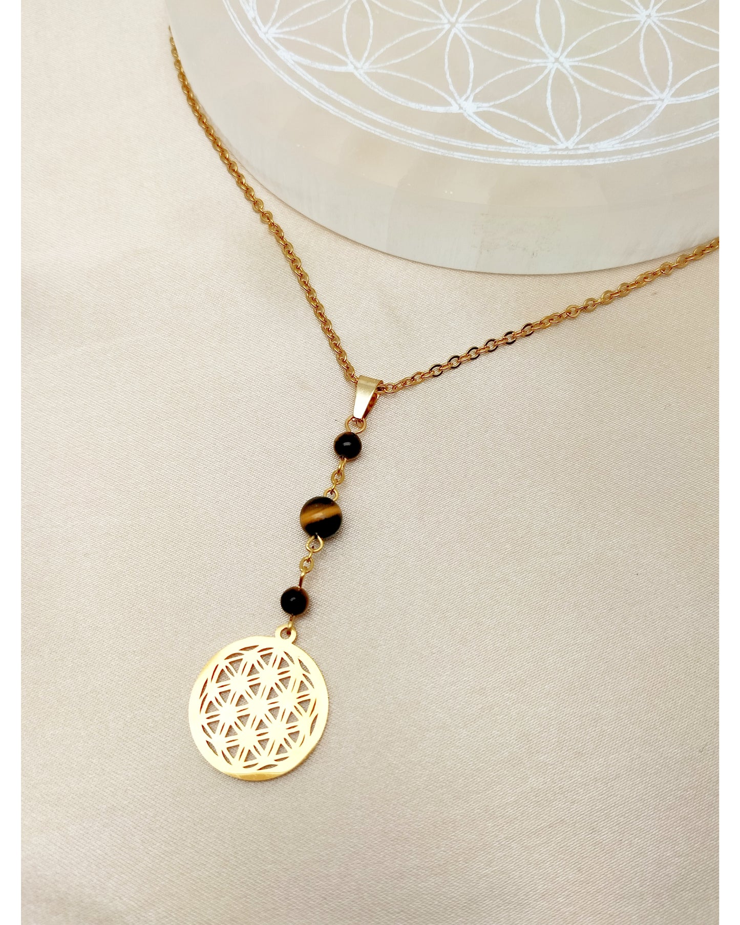 Collier ORPHÉE ~ 4 pierres disponibles 🌷 doré/argenté