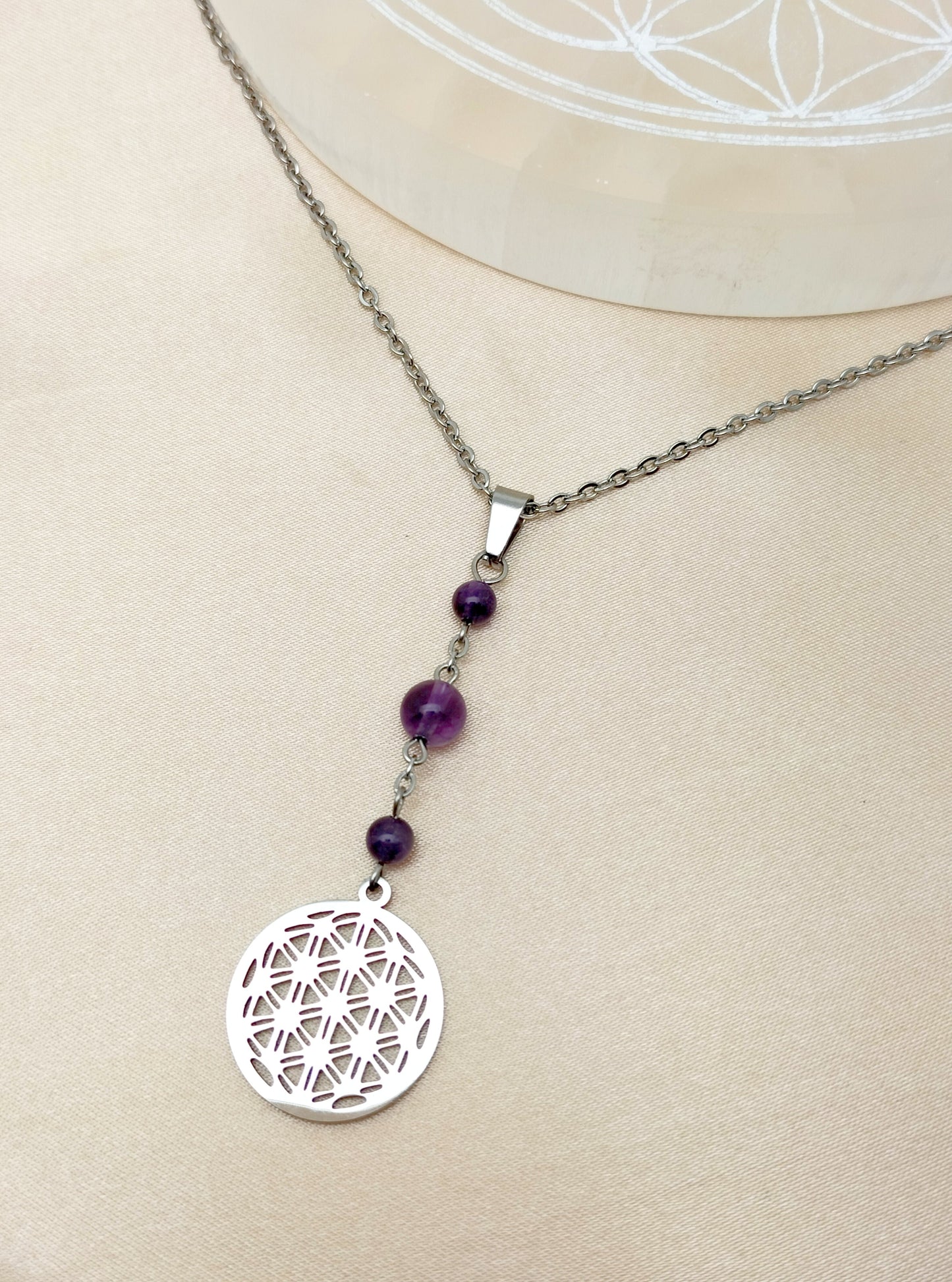 Collier ORPHÉE ~ 4 pierres disponibles 🌷 doré/argenté