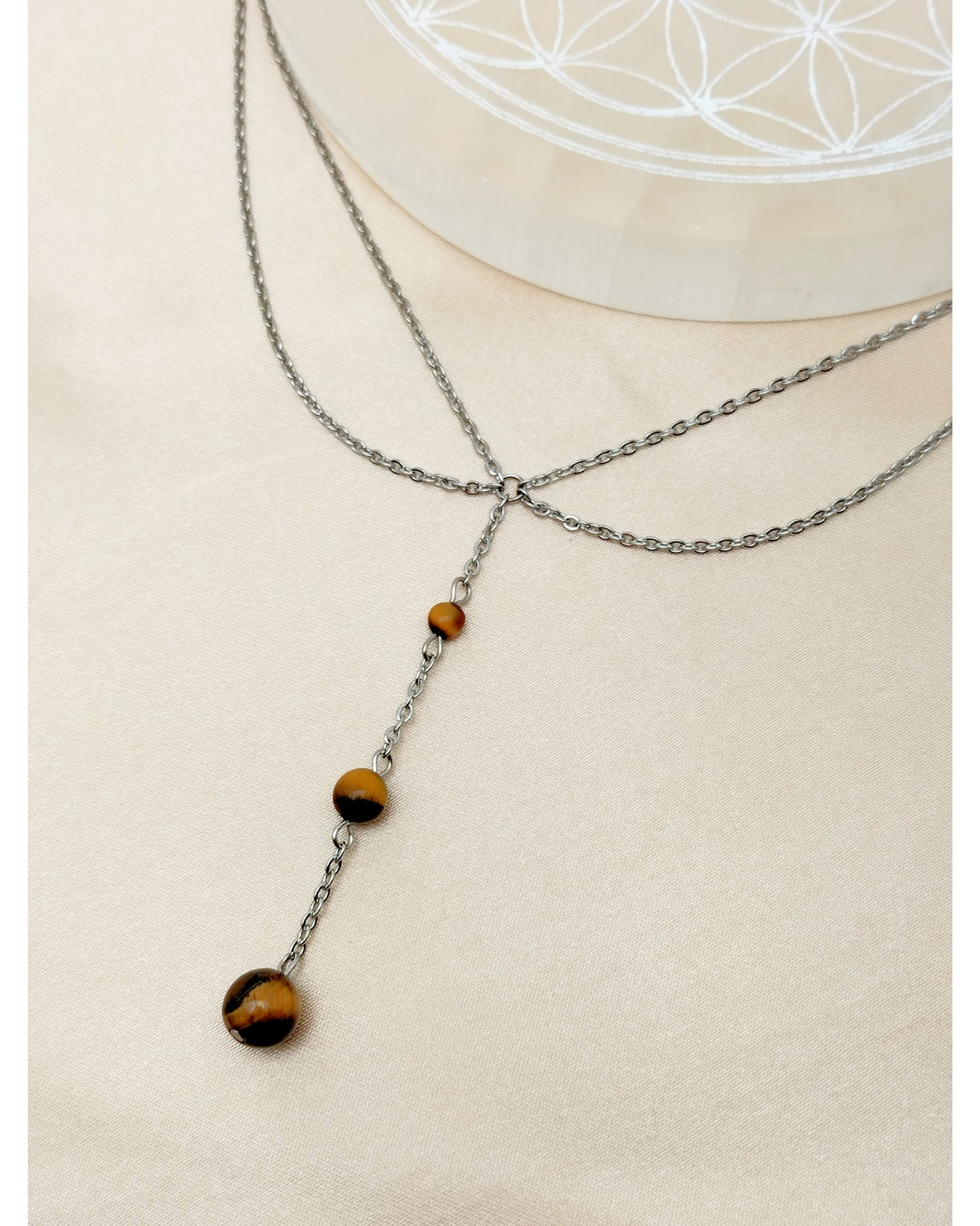Collier GAÏA ~ 8 pierres disponibles 🌷 doré/argenté