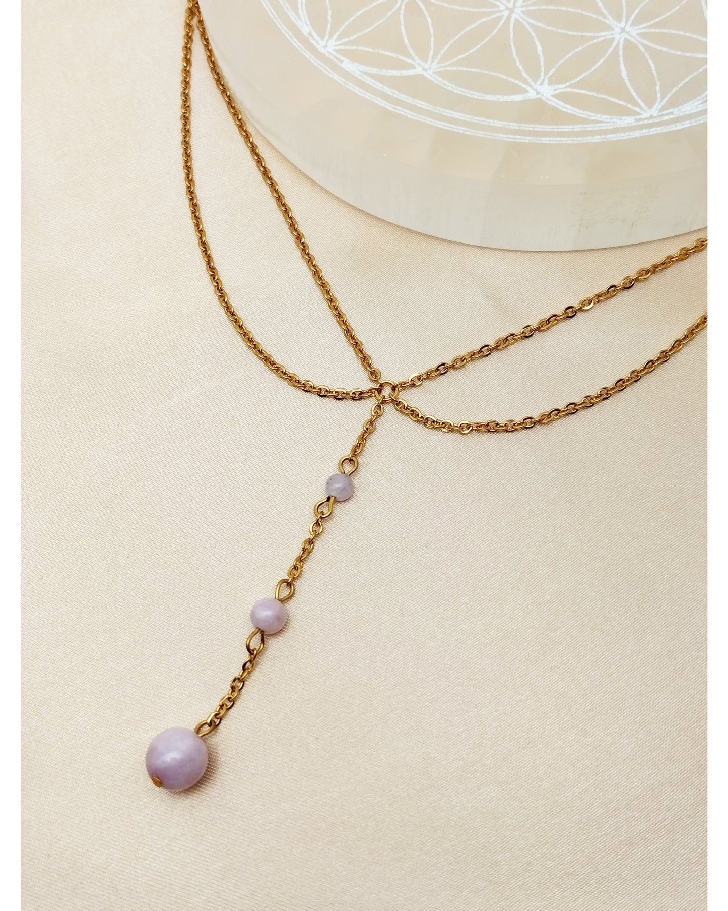 Collier GAÏA ~ 8 pierres disponibles 🌷 doré/argenté