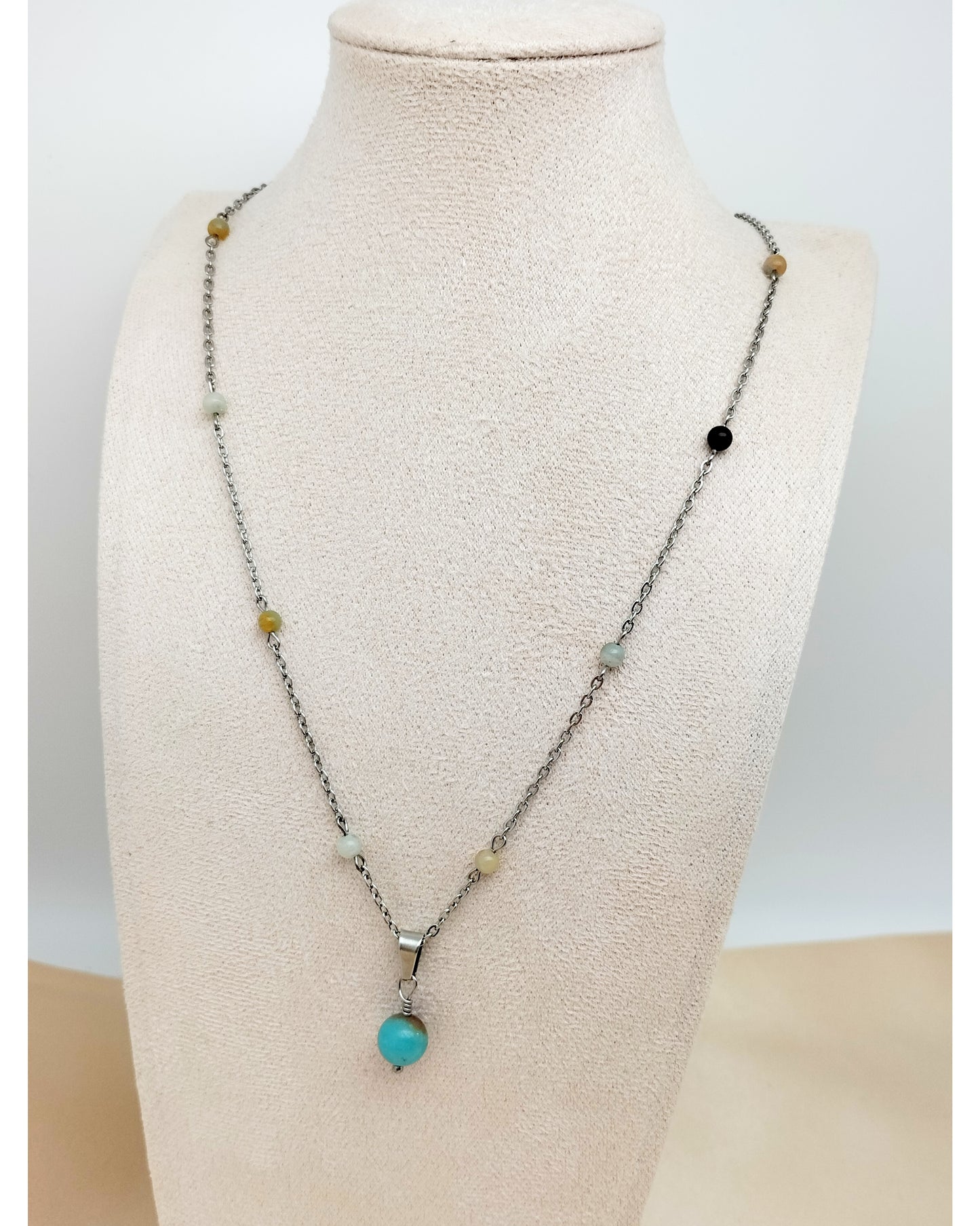 Collier CAPRICE ~ 4 pierres disponibles 🌷 doré/argenté