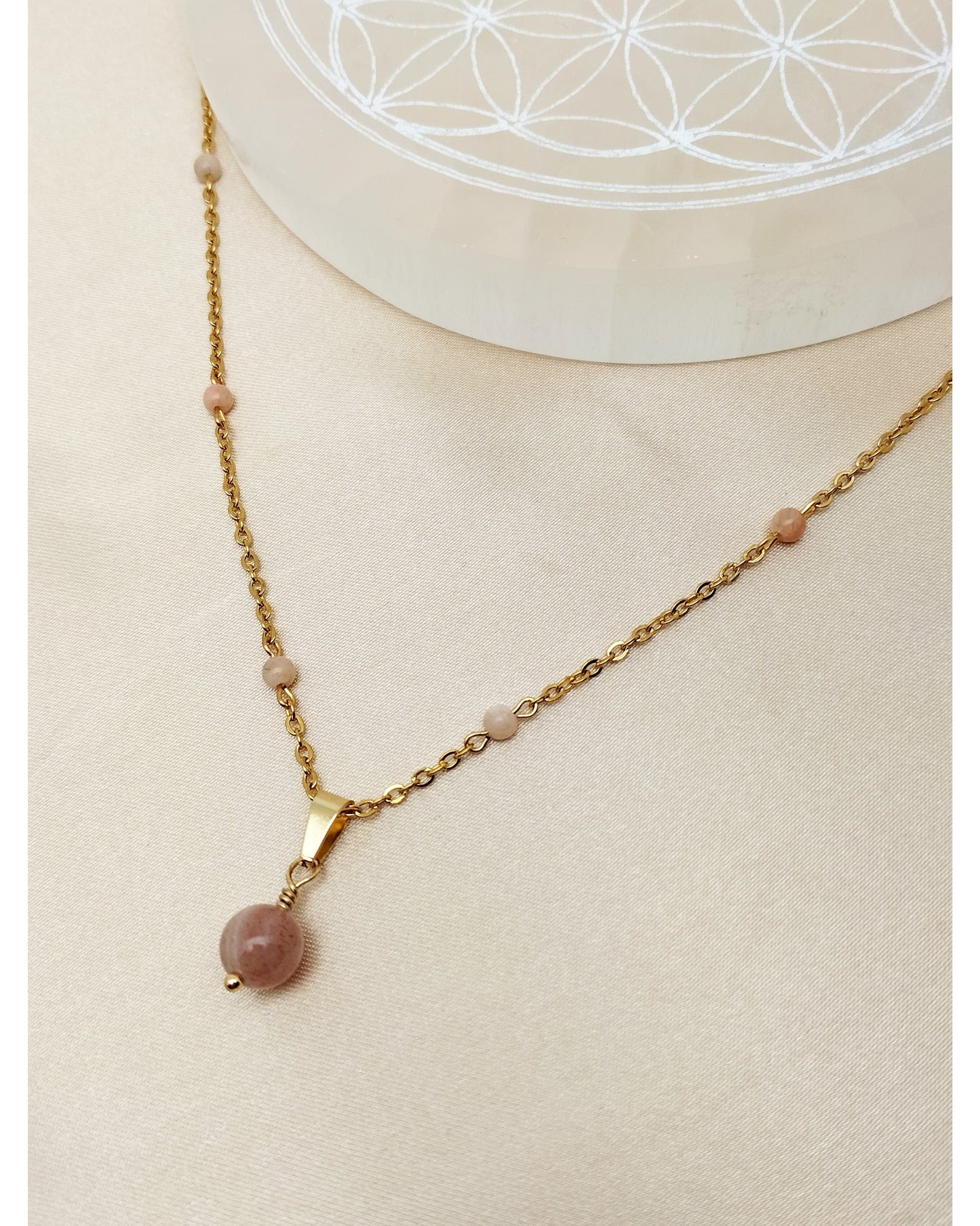 Collier CAPRICE ~ 4 pierres disponibles 🌷 doré/argenté