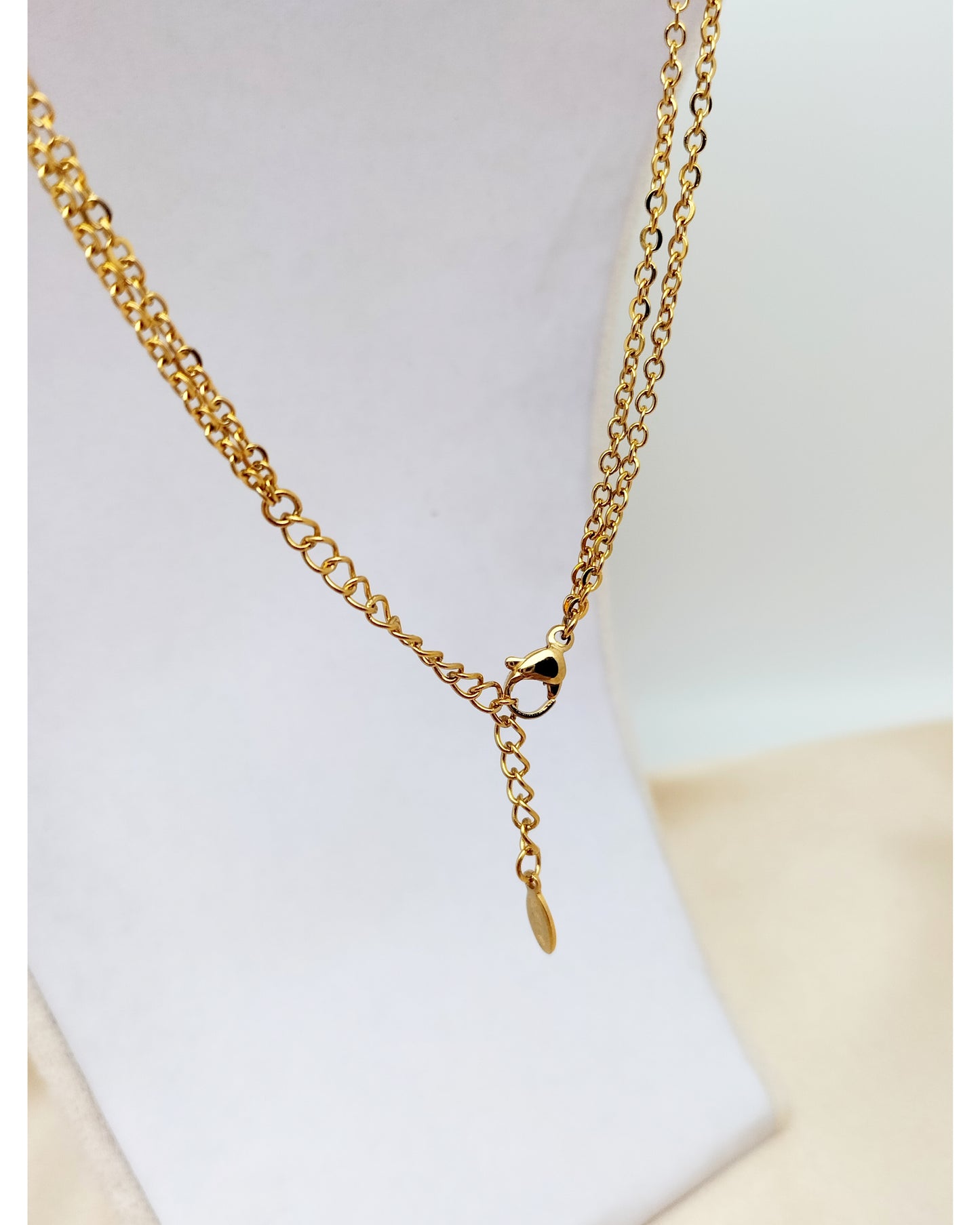 Collier CHANDRA ~ 5 pierres disponible 🌷 doré/argenté