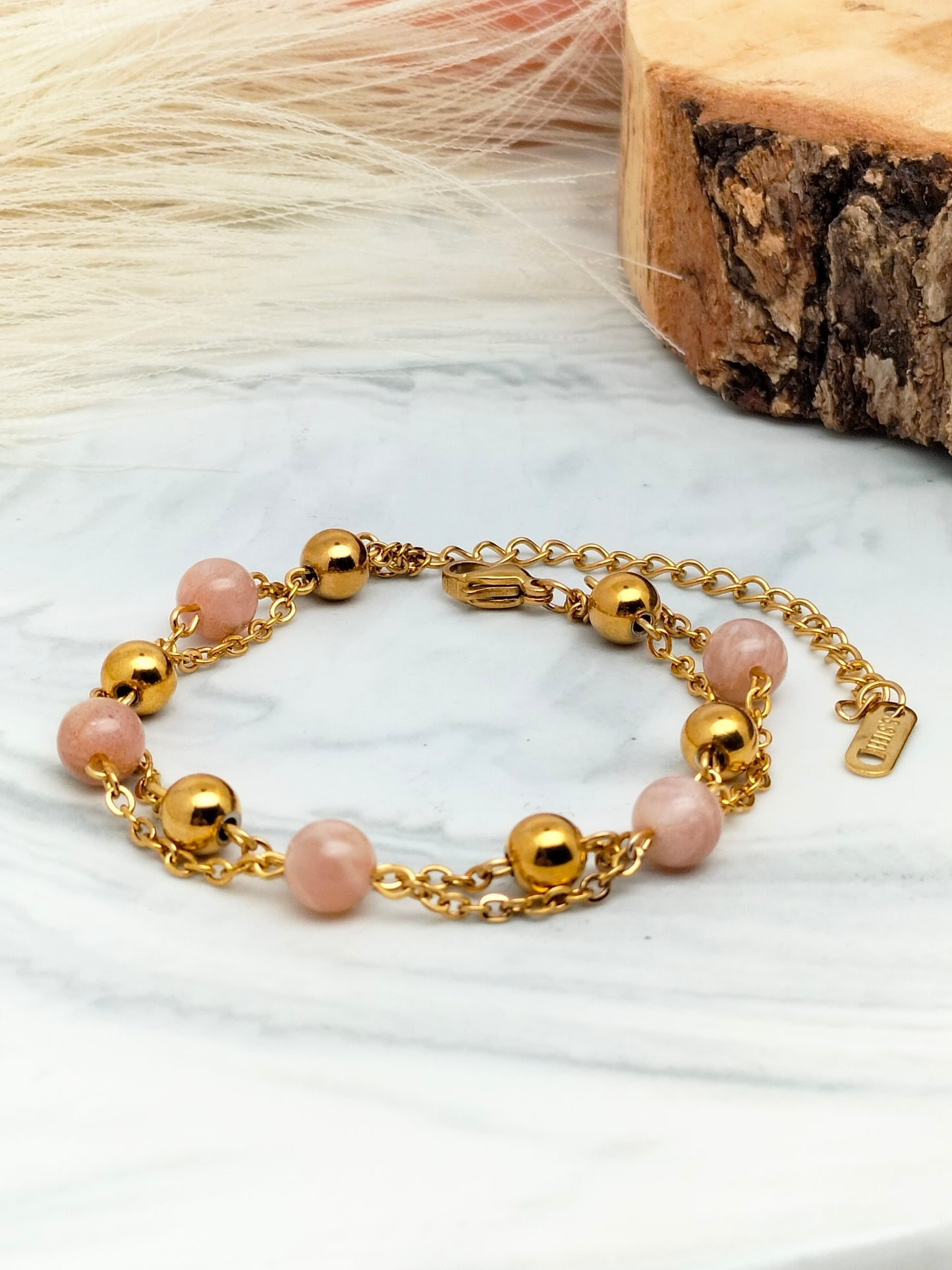 Bracelet PHOEBÉ ~ 10 pierres disponibles 🌷 doré/argenté