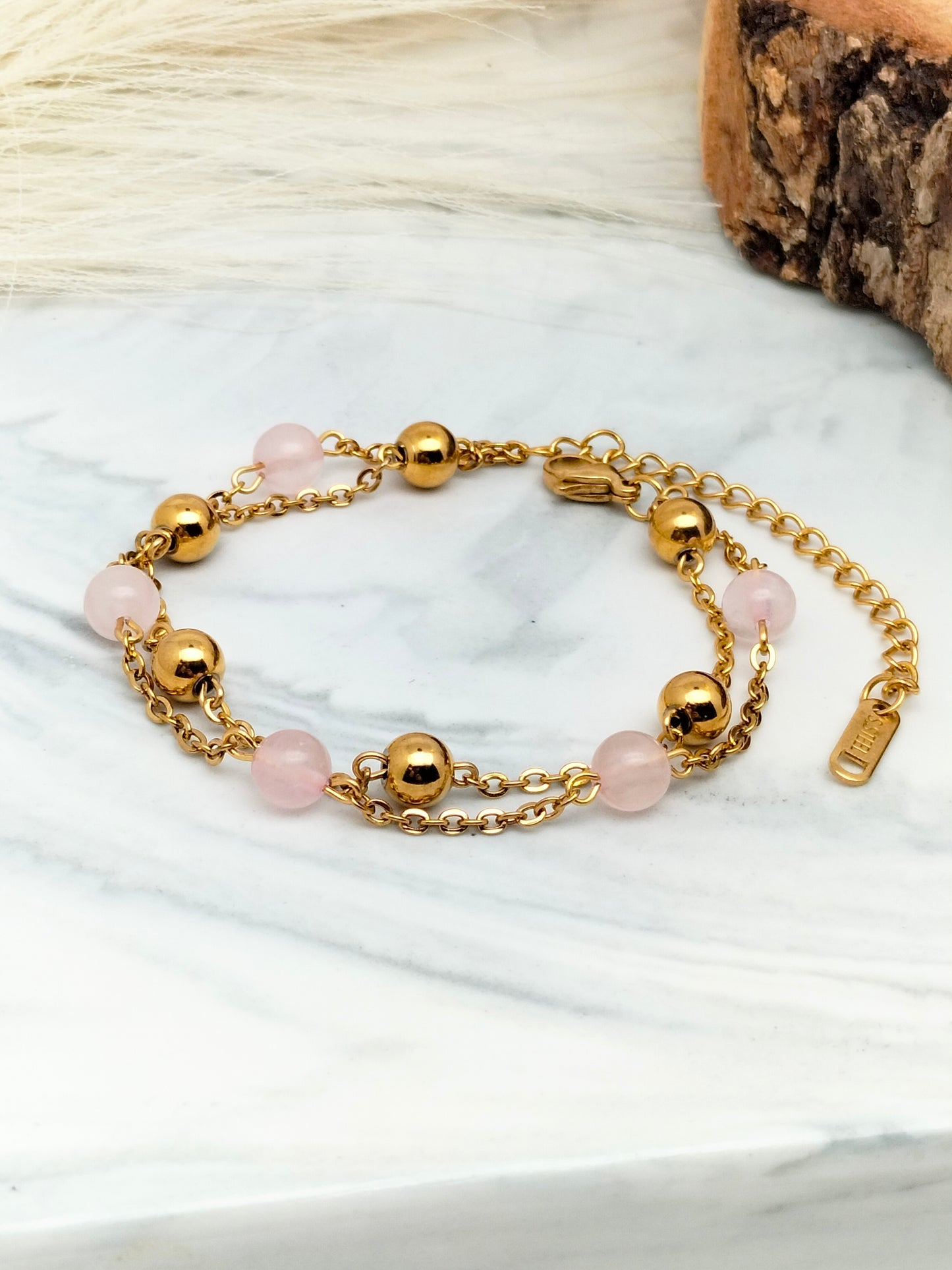 Bracelet PHOEBÉ ~ 10 pierres disponibles 🌷 doré/argenté
