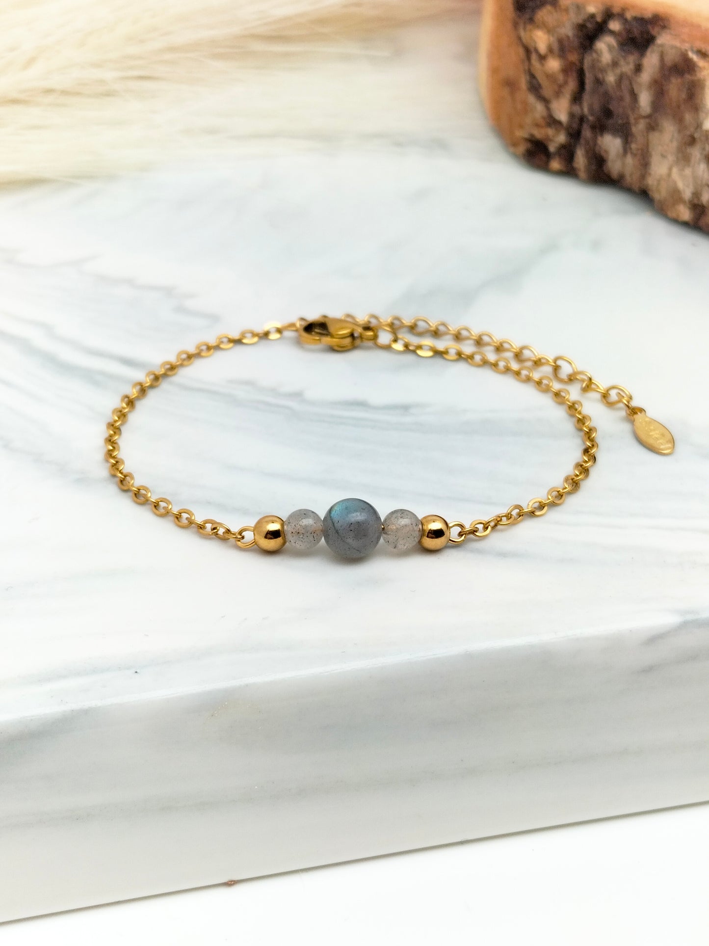 Bracelet CIRCÉ ~ 9 pierres disponibles 🌷 doré/argenté