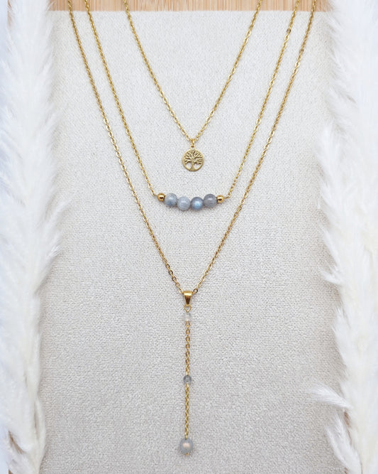 Collier NÉMÉSIS ~ 6 pierres disponibles 🌷 doré/argenté