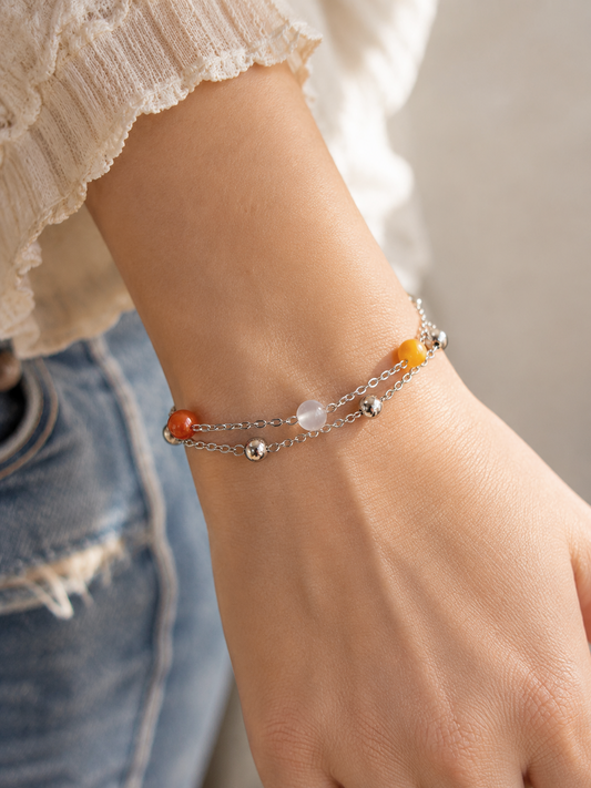Bracelet PHOEBÉ ~ 7 pierres disponibles 🌷 doré/argenté
