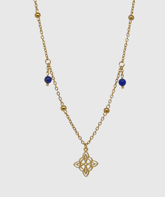 Collier ENDORA ~ 3 pierres disponibles 🌷 doré/argenté