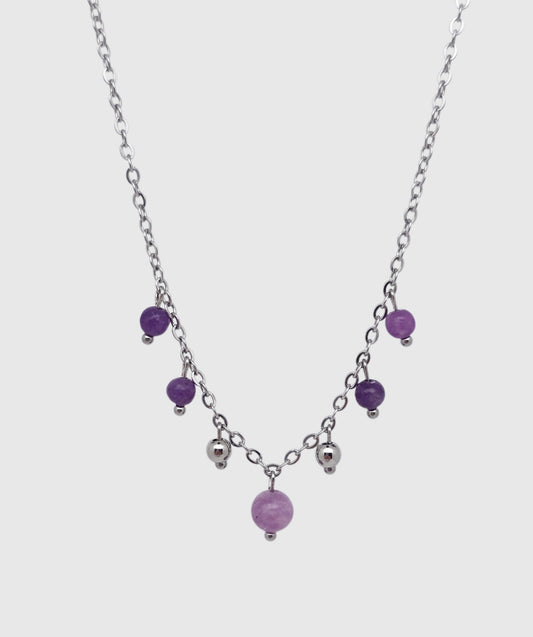 Collier HÉRA ~ 3 pierres disponibles 🌷 doré/argenté