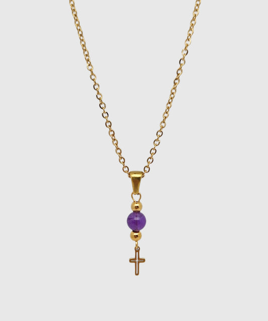 Collier SÉRIEL ~ 3 pierres disponibles 🌷 doré/argenté