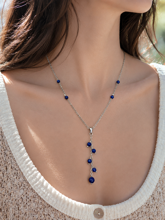 Collier APHRODITE ~ 3 pierres disponibles 🌷 doré/argenté