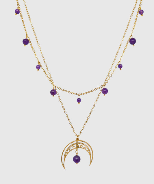 Collier CHANDRA ~ 4 pierres disponible 🌷 doré/argenté