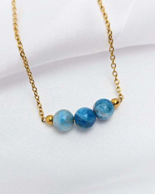 Collier ANTHÉA ~ 6 pierres disponibles 🌷 doré/argenté