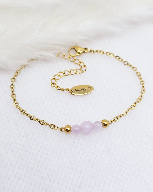 Bracelet CIRCÉ ~ 6 pierres disponibles 🌷 doré/argenté