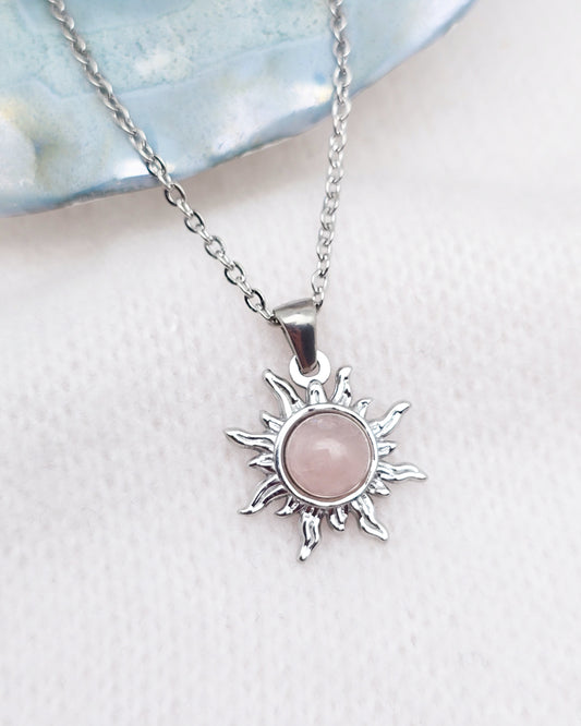 Collier SOLÉOR ~ 4 pierres disponibles 🌷 doré/argenté