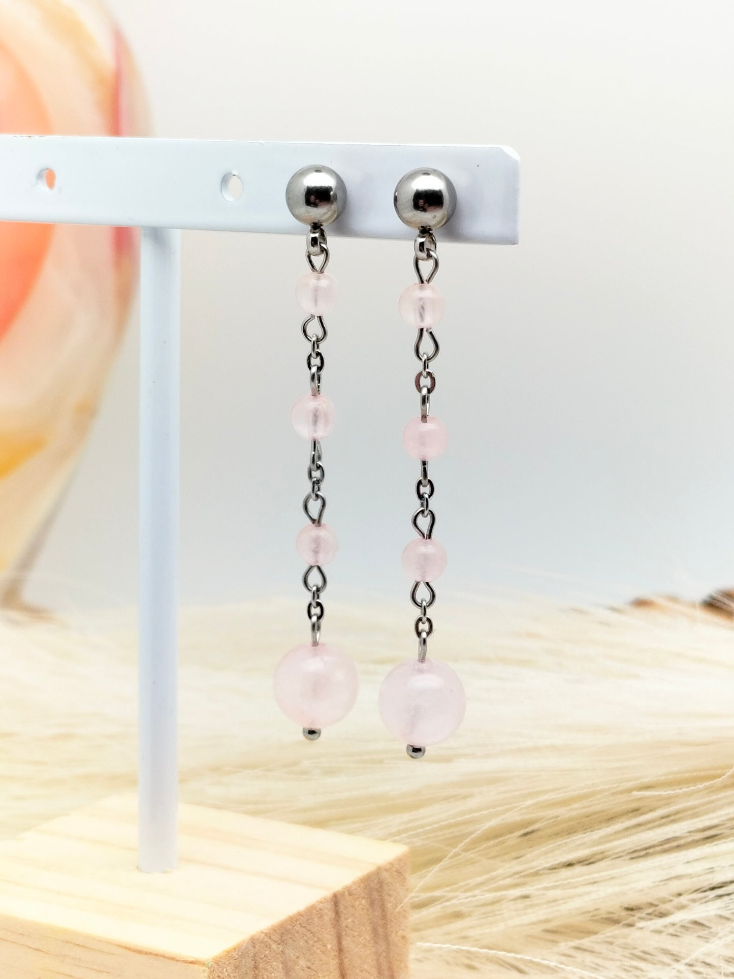 Boucles d'oreilles EURYDICE ~ 6 pierres disponibles 🌷 doré/argenté