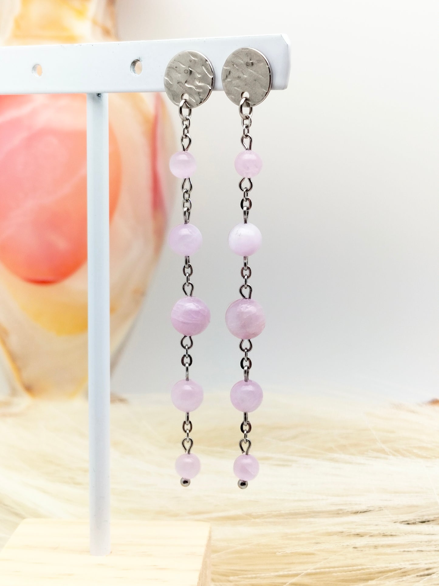 Boucles d'oreilles ATHENAÏS ~ 3 pierres disponibles 🌷 doré/argenté