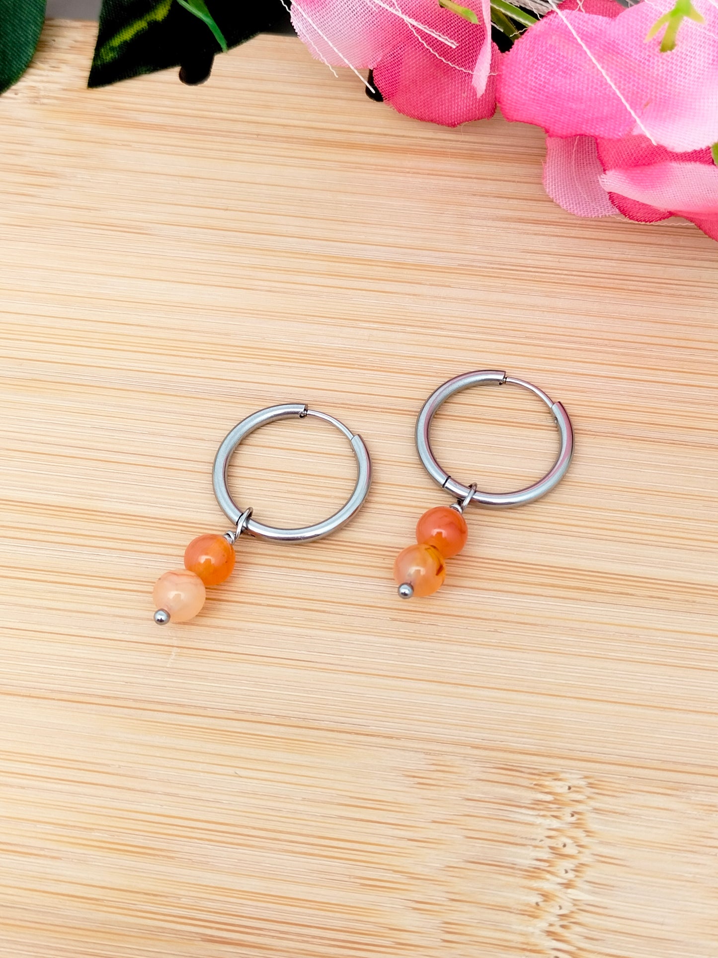 Boucles d'oreilles CASSANDRA ~ 13 pierres disponibles 🌷 doré/argenté