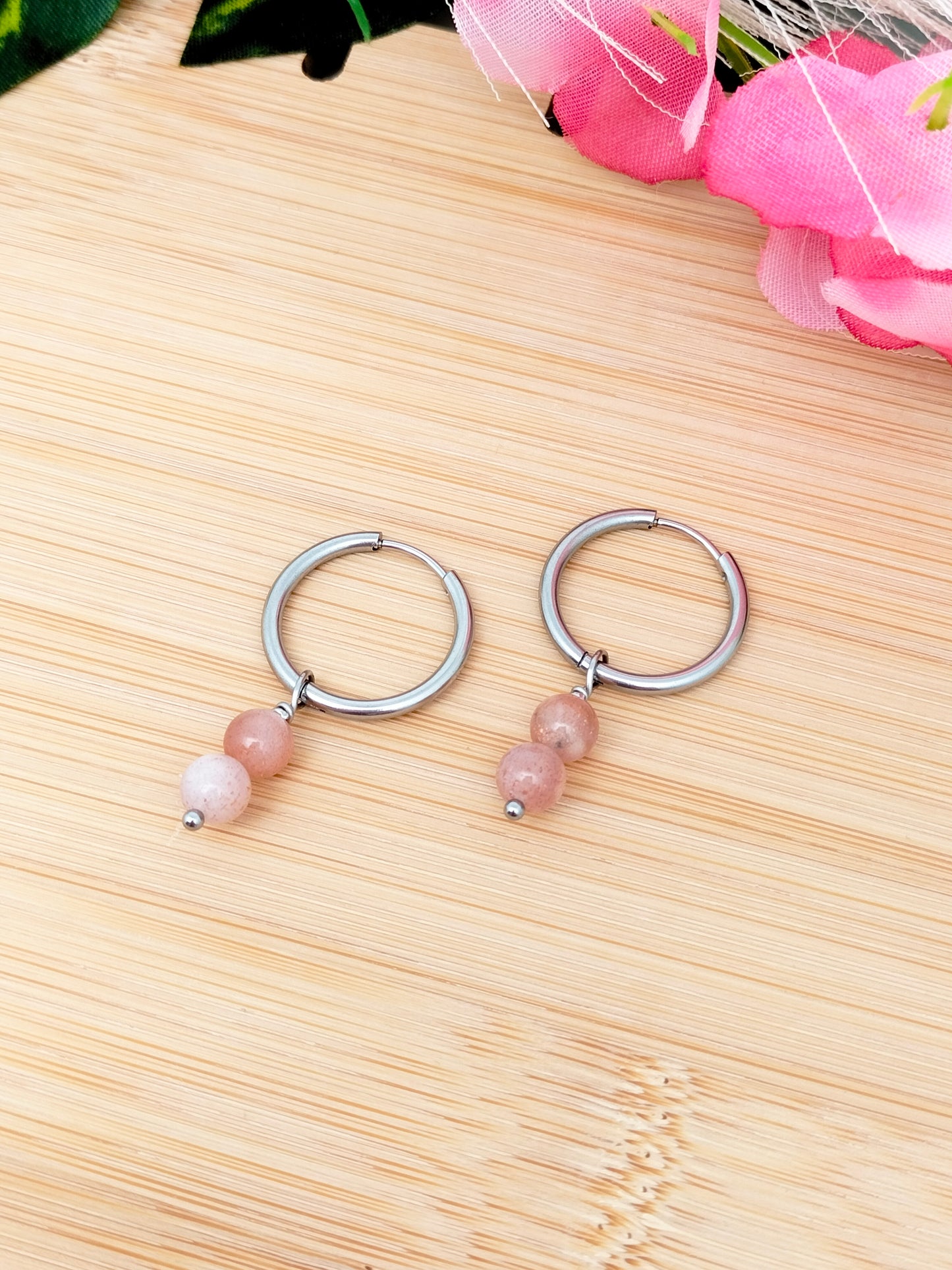 Boucles d'oreilles CASSANDRA ~ 13 pierres disponibles 🌷 doré/argenté