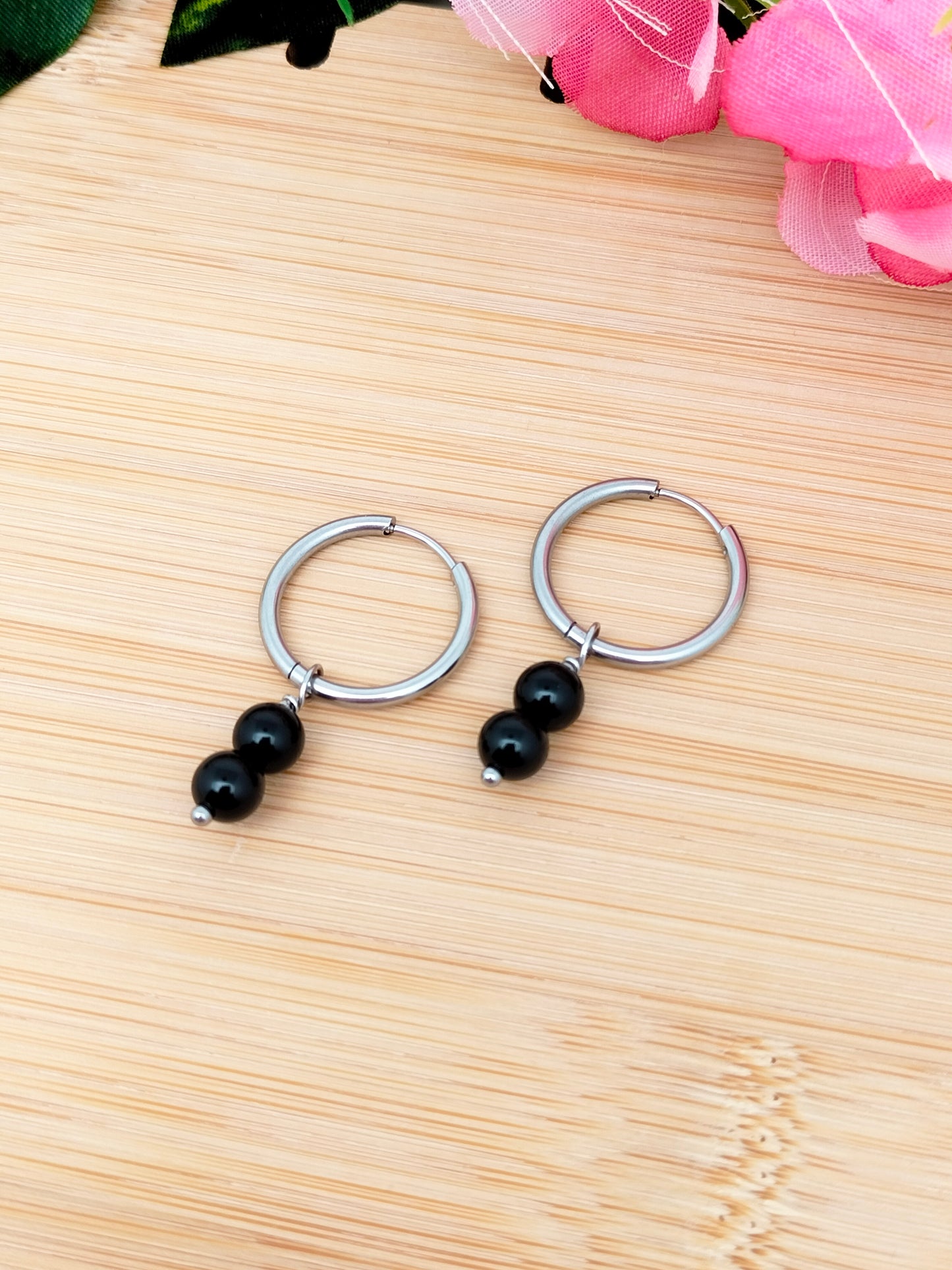 Boucles d'oreilles CASSANDRA ~ 13 pierres disponibles 🌷 doré/argenté