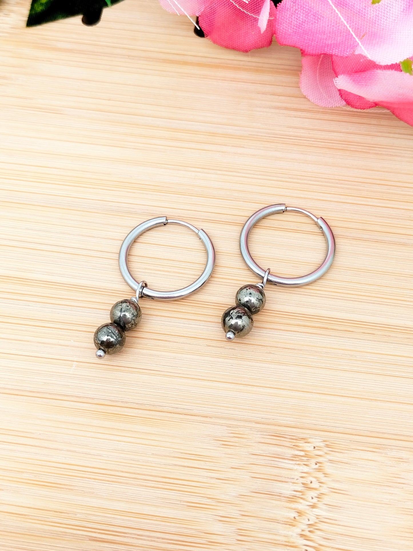 Boucles d'oreilles CASSANDRA ~ 13 pierres disponibles 🌷 doré/argenté