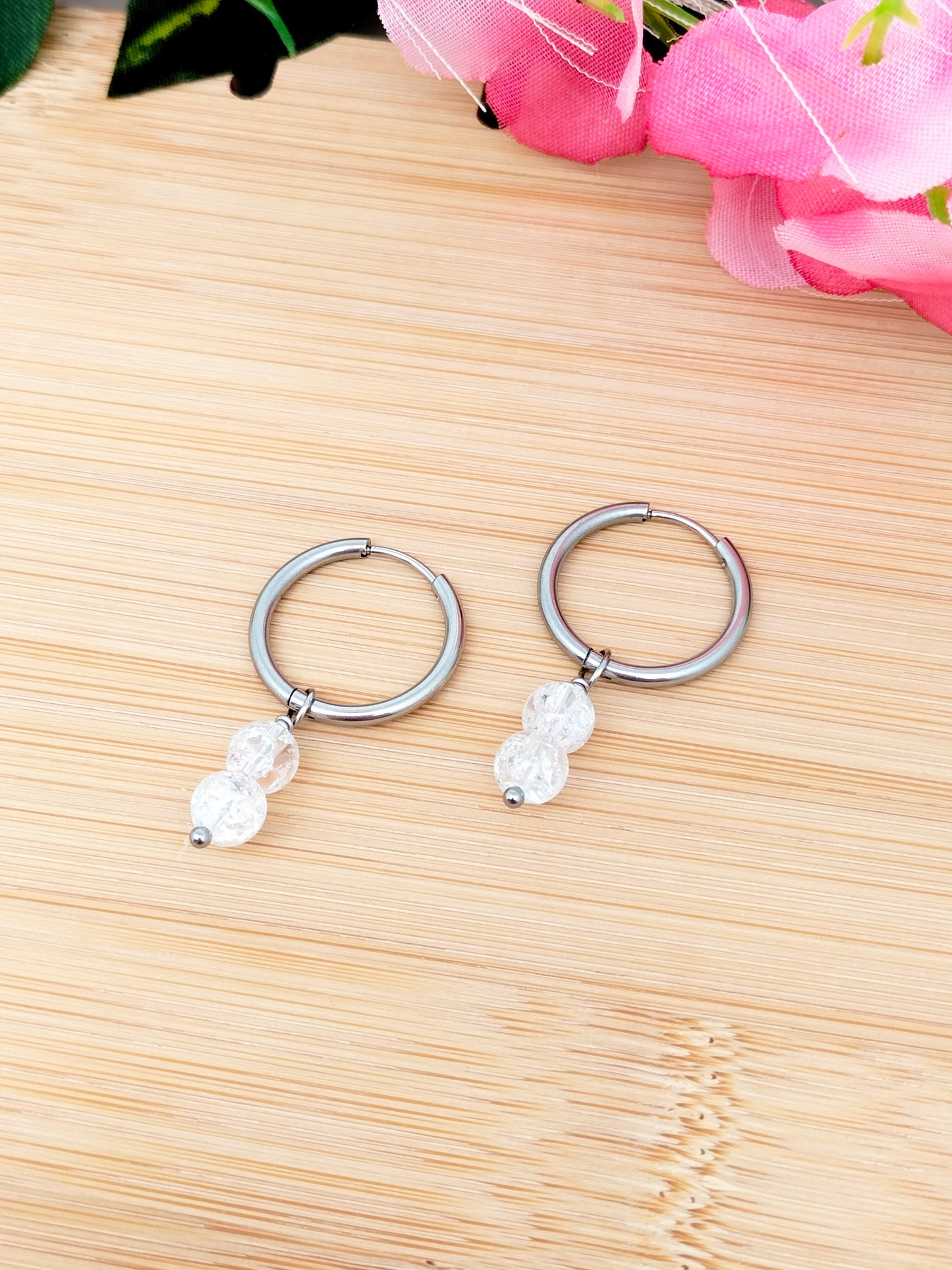 Boucles d'oreilles CASSANDRA ~ 13 pierres disponibles 🌷 doré/argenté