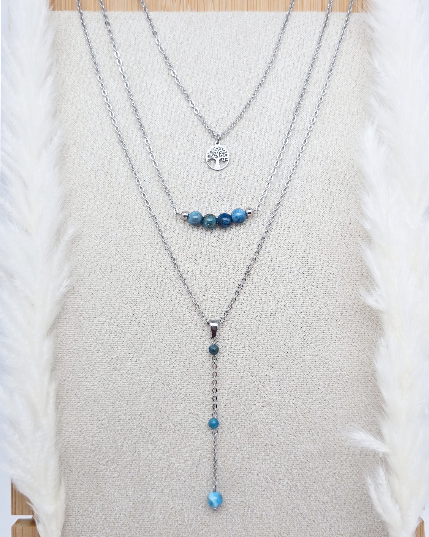 Collier NÉMÉSIS ~ 6 pierres disponibles 🌷 doré/argenté