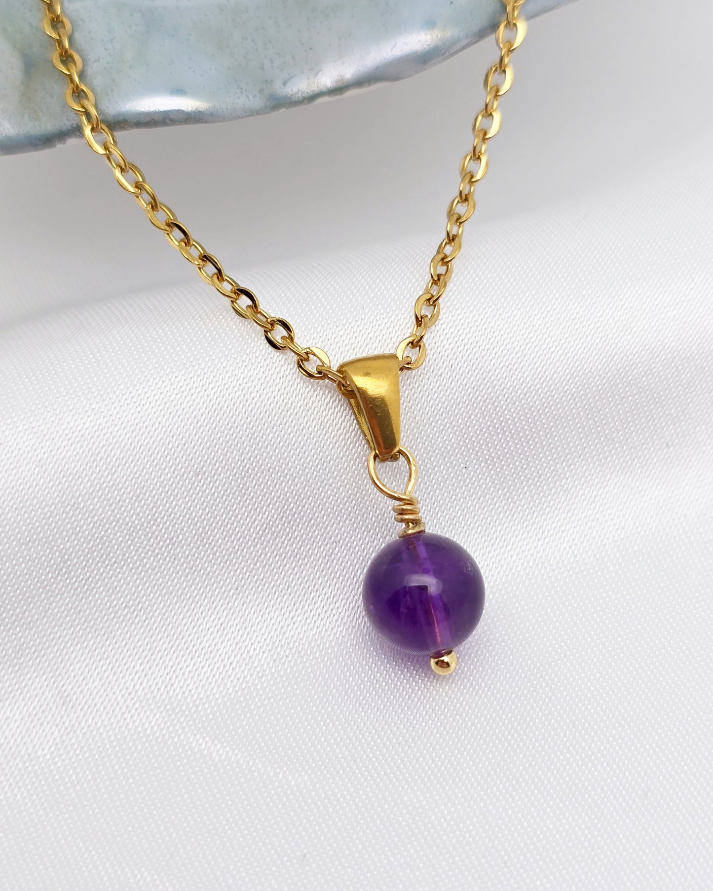 Collier MAÏA ~ 24 pierres disponibles 🌷 doré/argenté