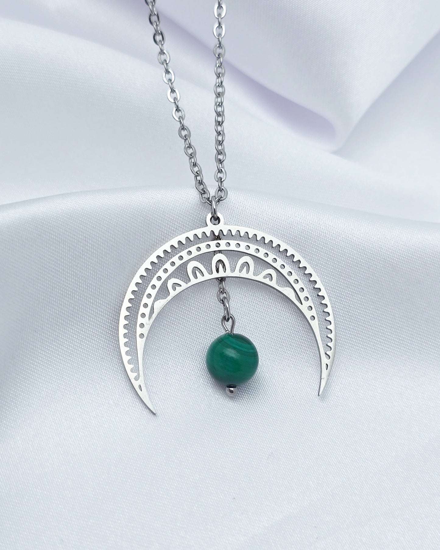 Collier LUNA ~ 4 pierres disponibles 🌷 doré/argenté