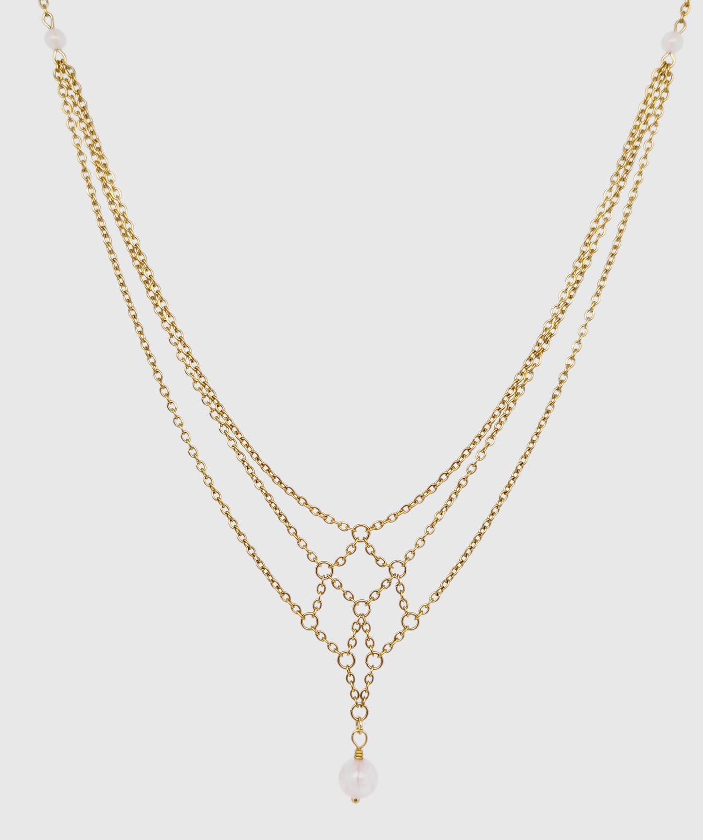 Collier INDIS ~ 4 pierres disponibles 🌷 doré/argenté