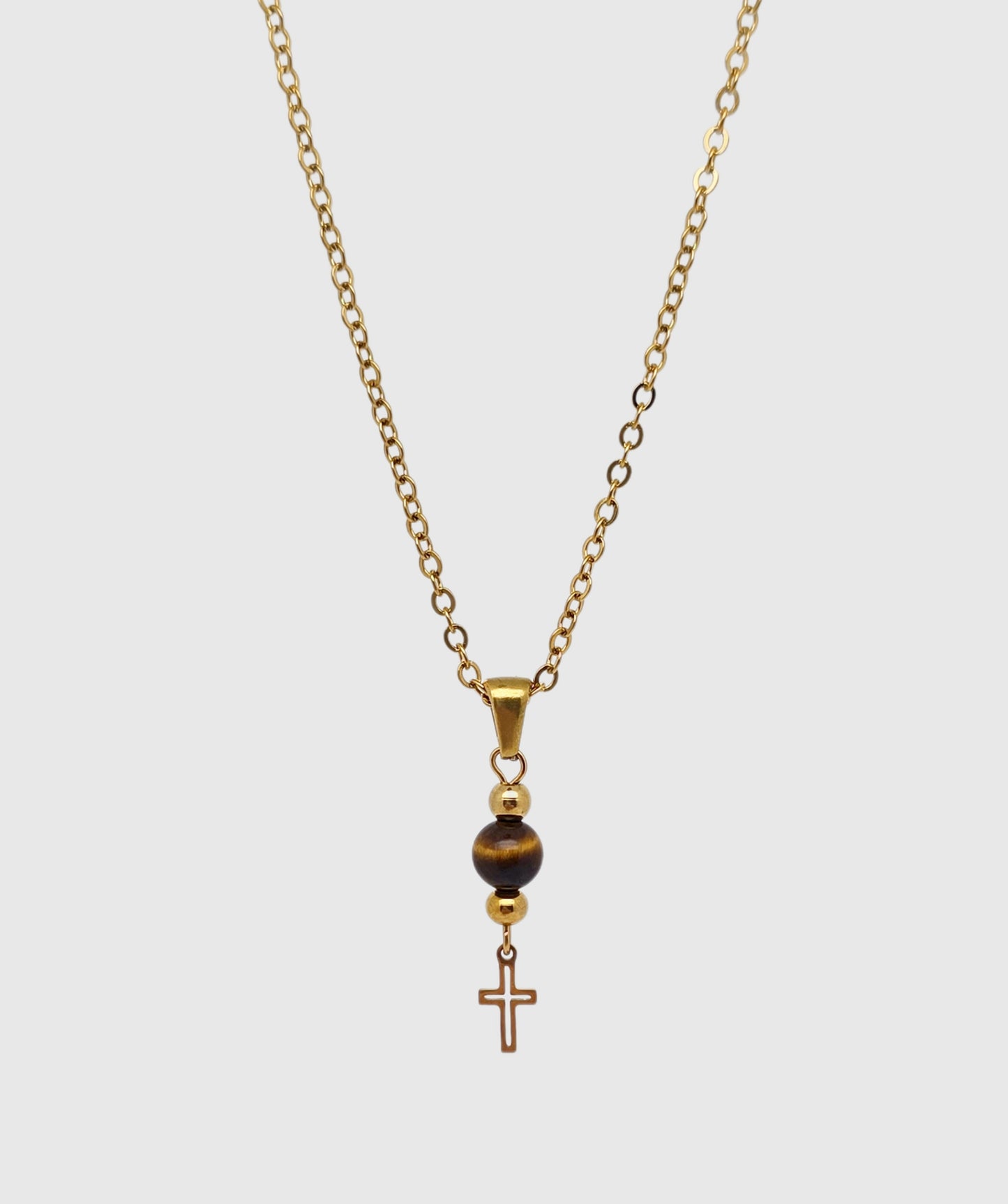 Collier SÉRIEL ~ 3 pierres disponibles 🌷 doré/argenté