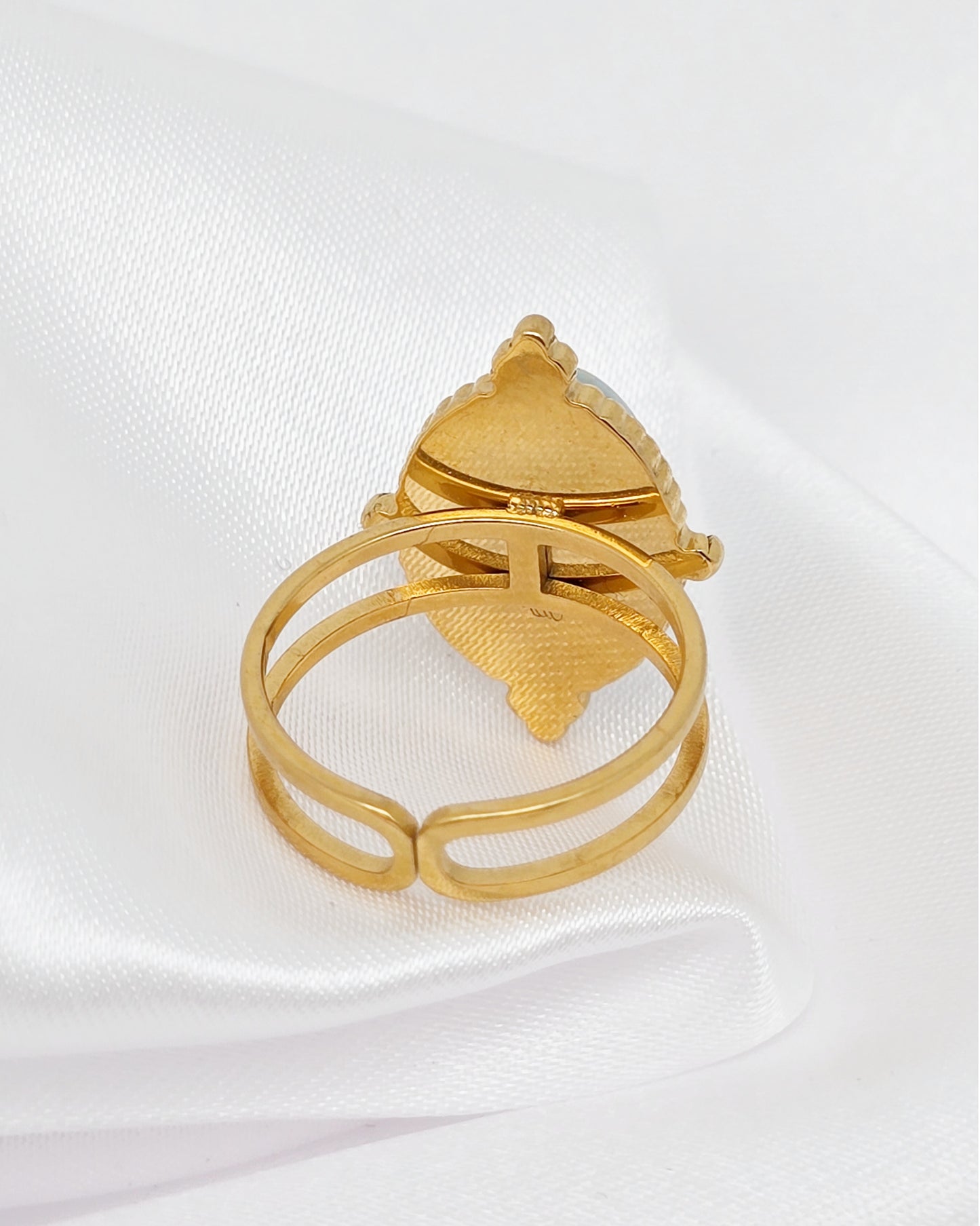 Bague AURALIS ~ 3 pierres disponibles 🌷 doré/argenté