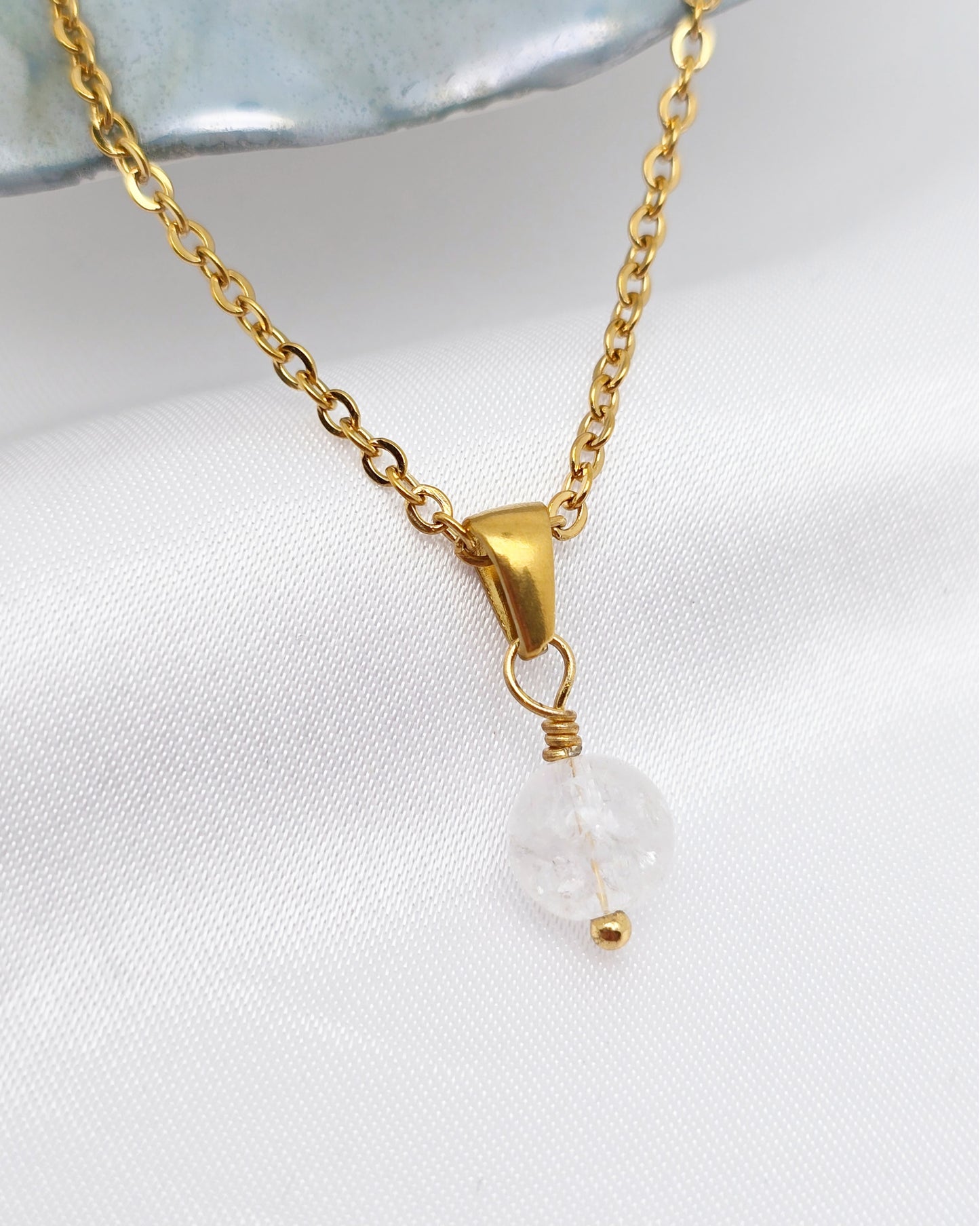 Collier MAÏA ~ 24 pierres disponibles 🌷 doré/argenté