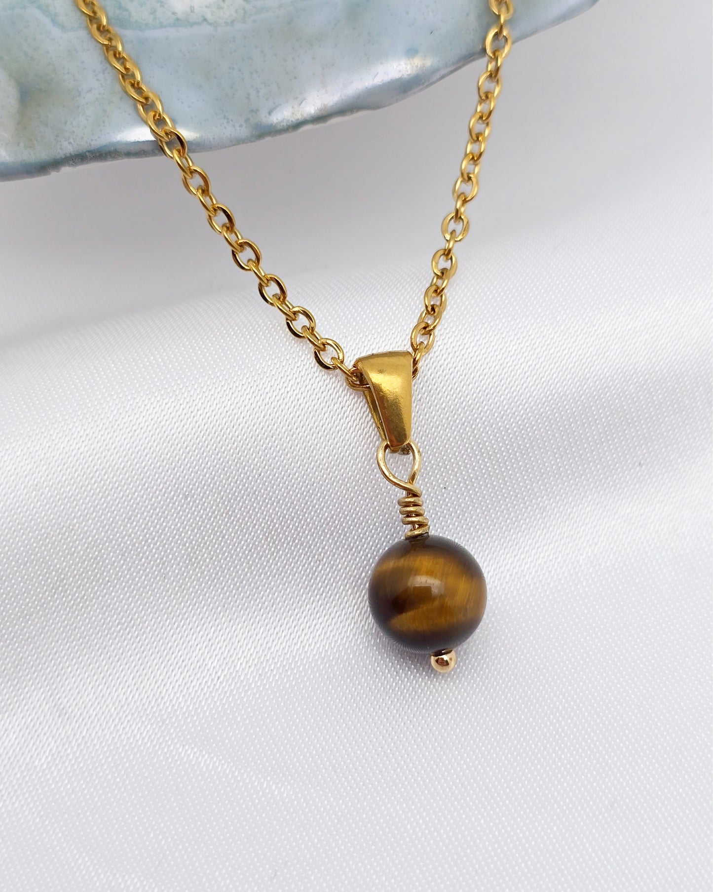 Collier MAÏA ~ 24 pierres disponibles 🌷 doré/argenté