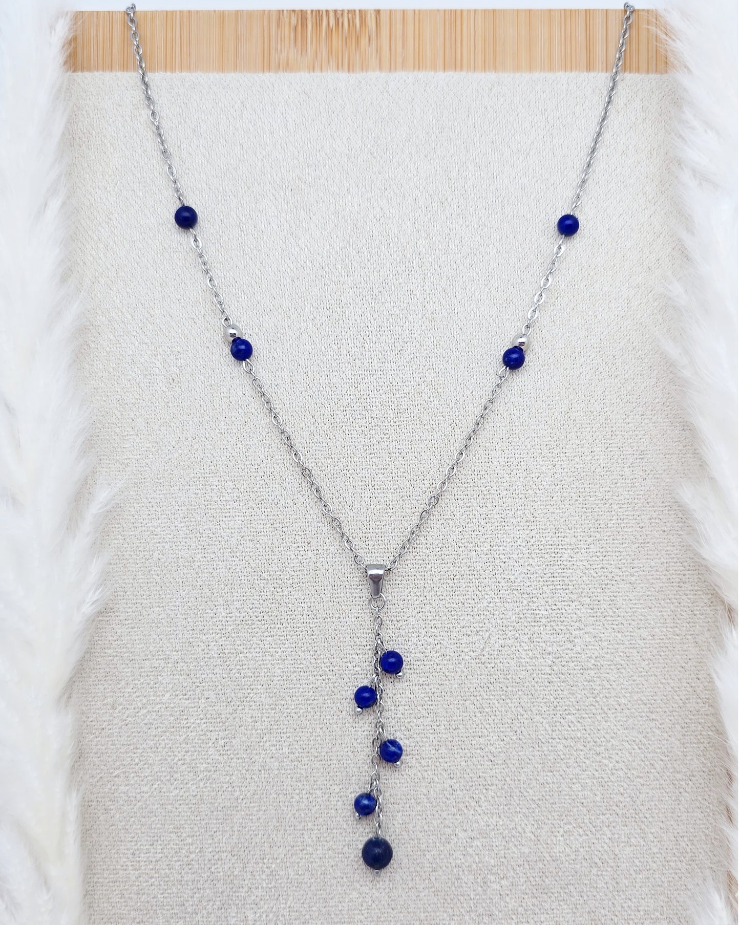 Collier APHRODITE ~ 3 pierres disponibles 🌷 doré/argenté