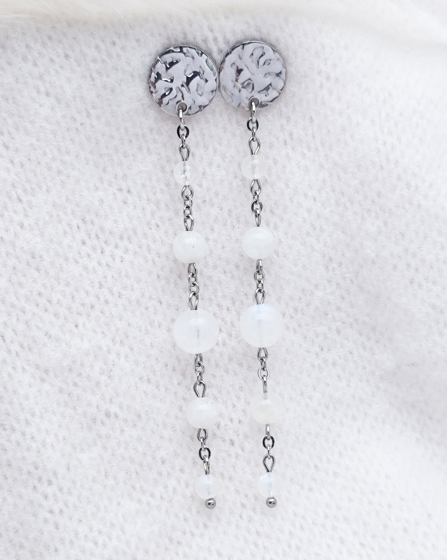 Boucles d'oreilles ATHENAÏS ~ 4 pierres disponibles 🌷 doré/argenté