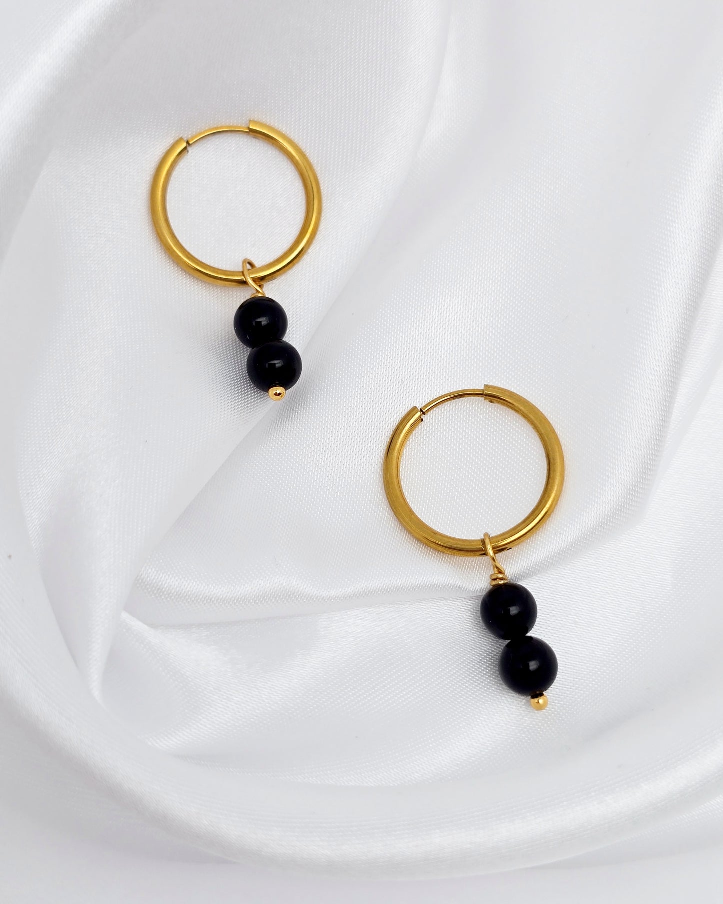 Boucles d'oreilles CASSANDRA ~ 13 pierres disponibles 🌷 doré/argenté