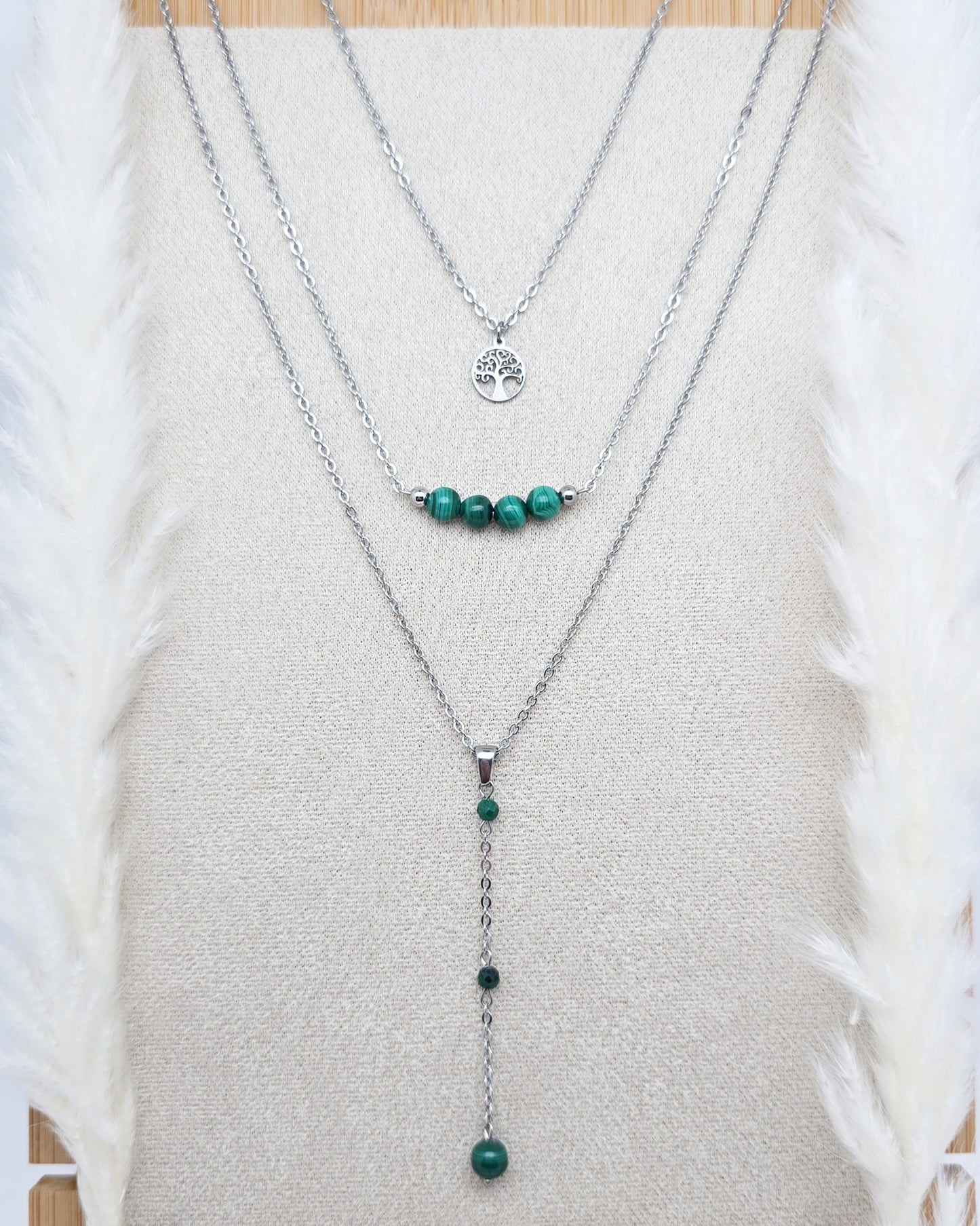 Collier NÉMÉSIS ~ 6 pierres disponibles 🌷 doré/argenté