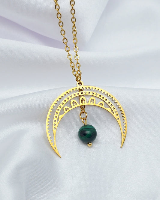 Collier LUNA ~ 4 pierres disponibles 🌷 doré/argenté