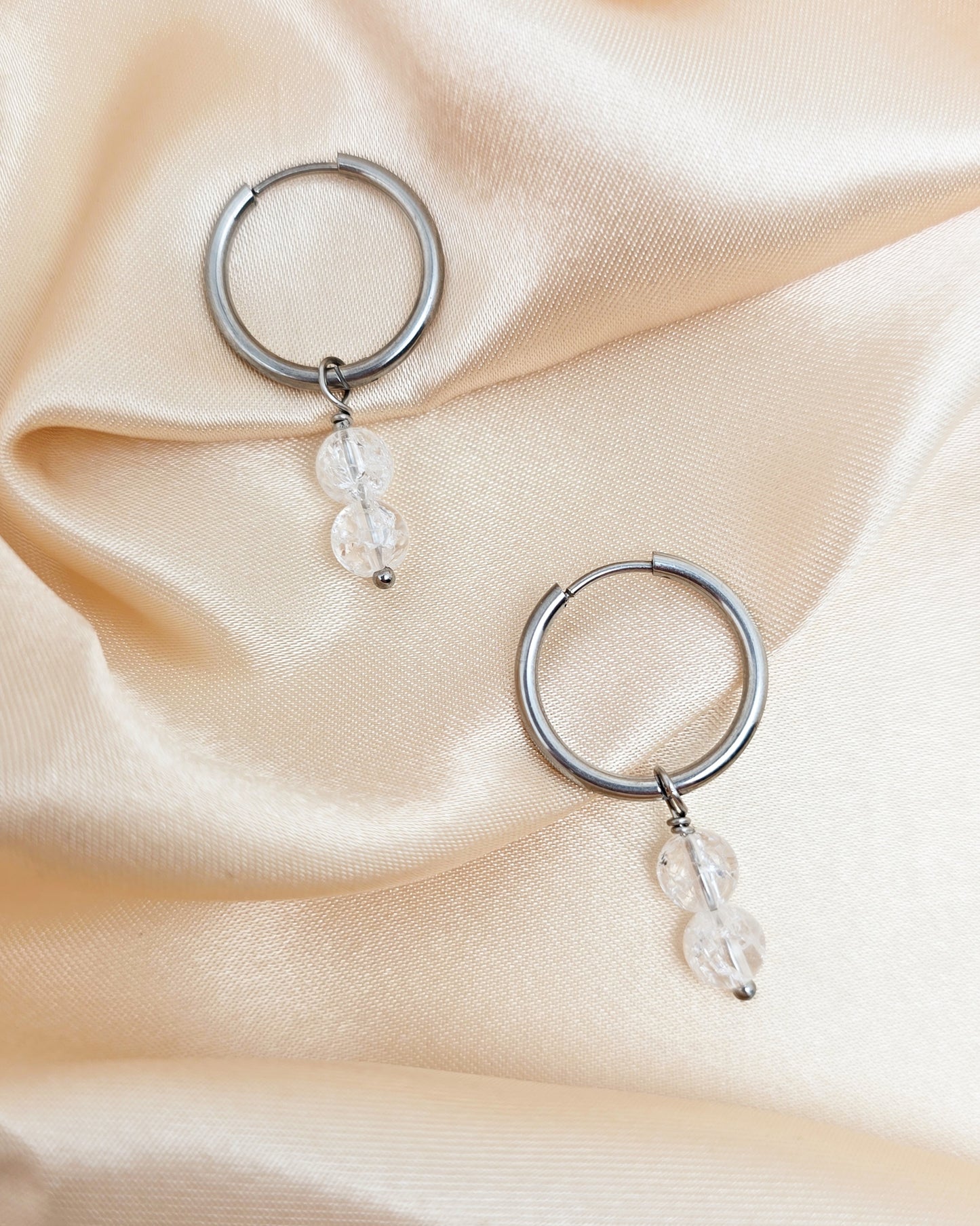 Boucles d'oreilles CASSANDRA ~ 13 pierres disponibles 🌷 doré/argenté