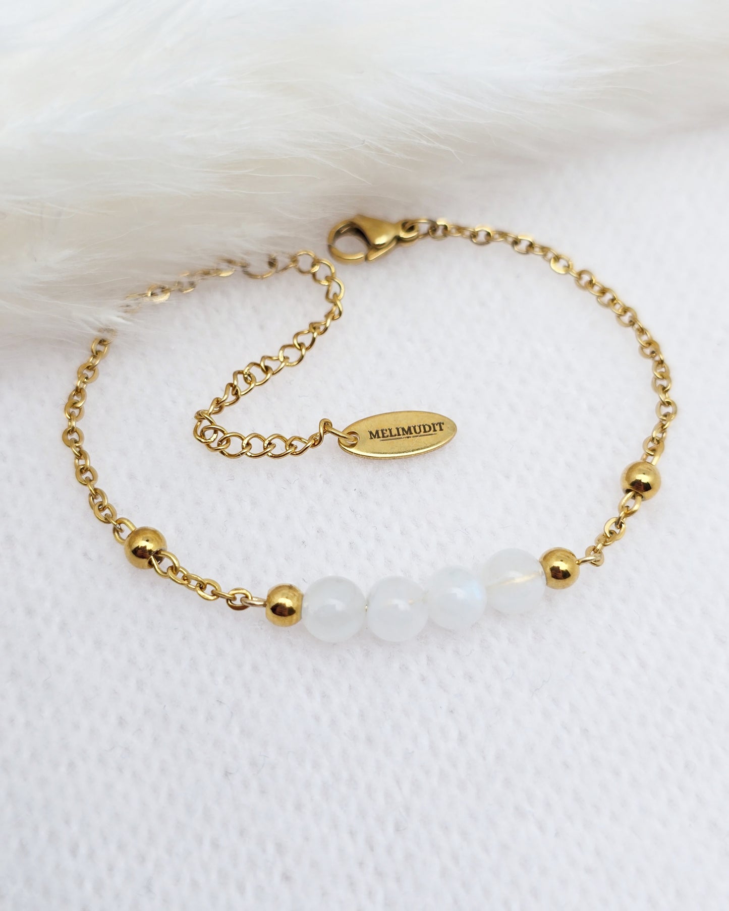 Bracelet OLYMPE ~ 7 pierres disponibles🌷 doré/argenté